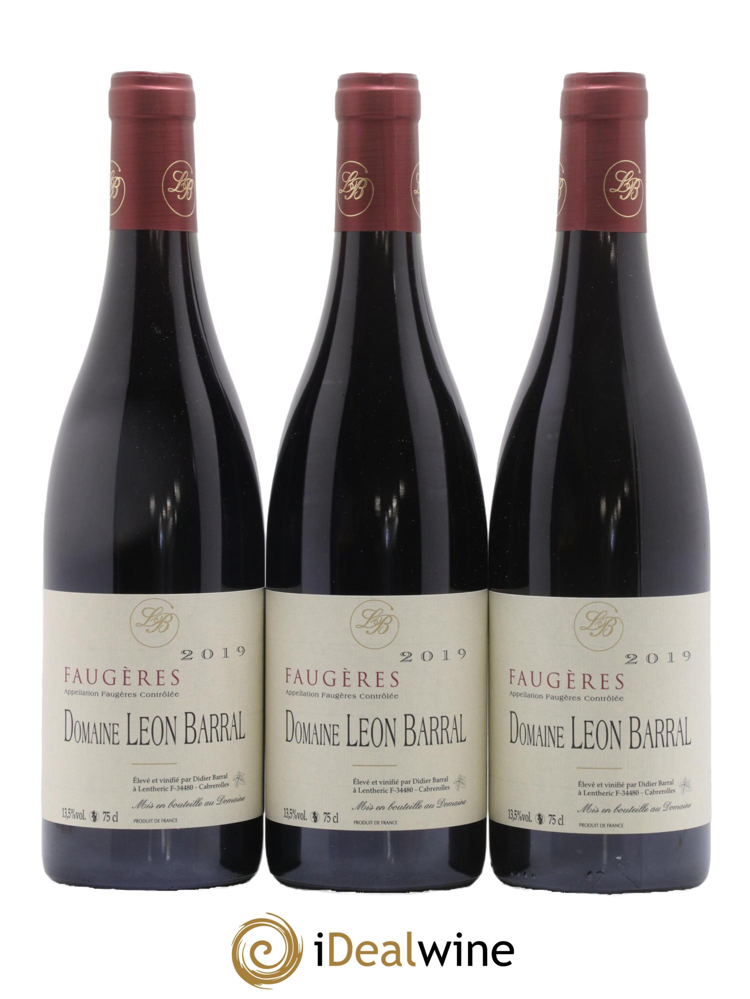 Faugères Domaine Léon Barral 2019 - Lot de 3 bouteilles - 0