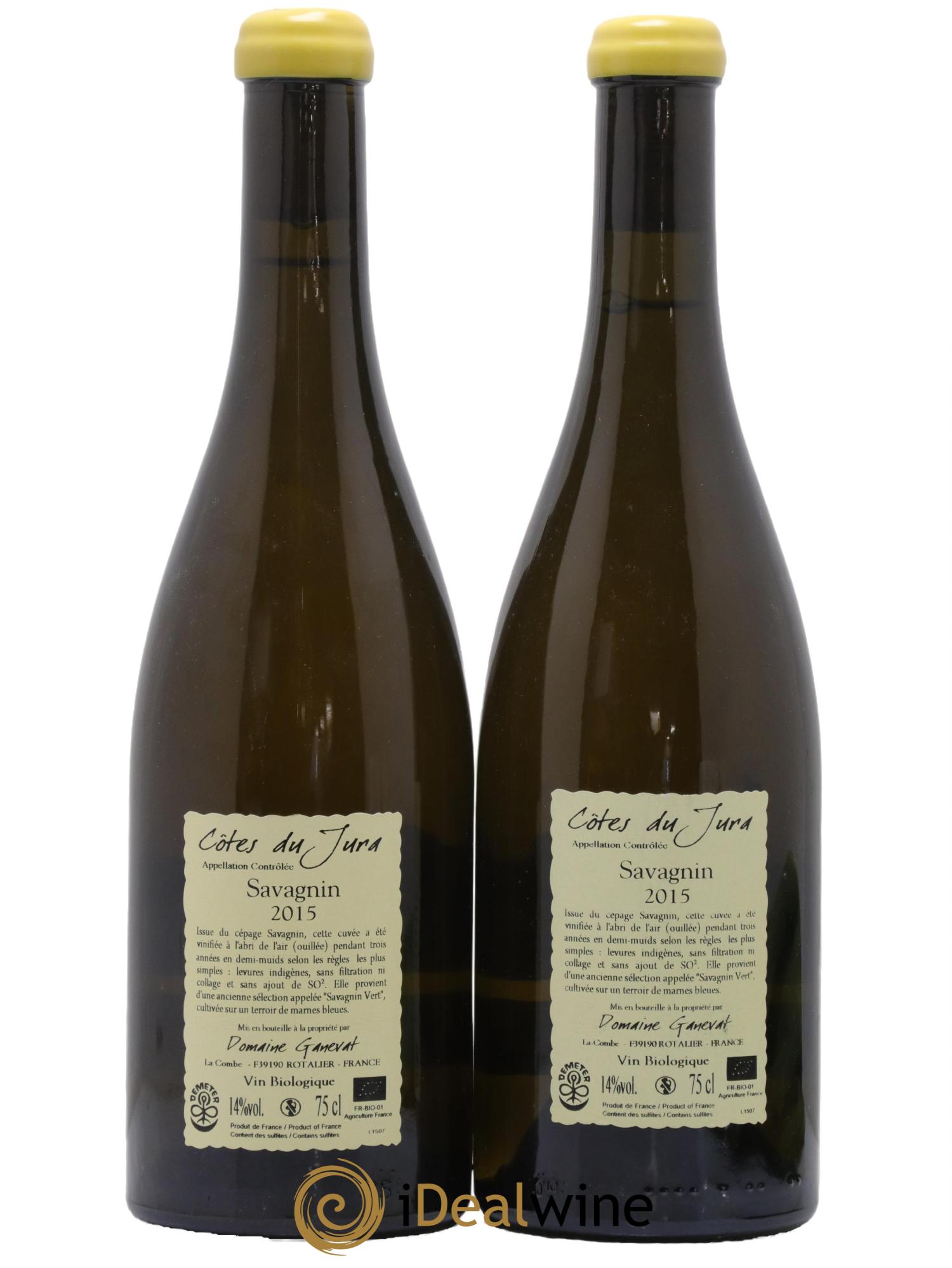 Côtes du Jura Les Chalasses Marnes Bleues Jean-François Ganevat (Domaine) 2015 - Lot de 2 bouteilles - 1