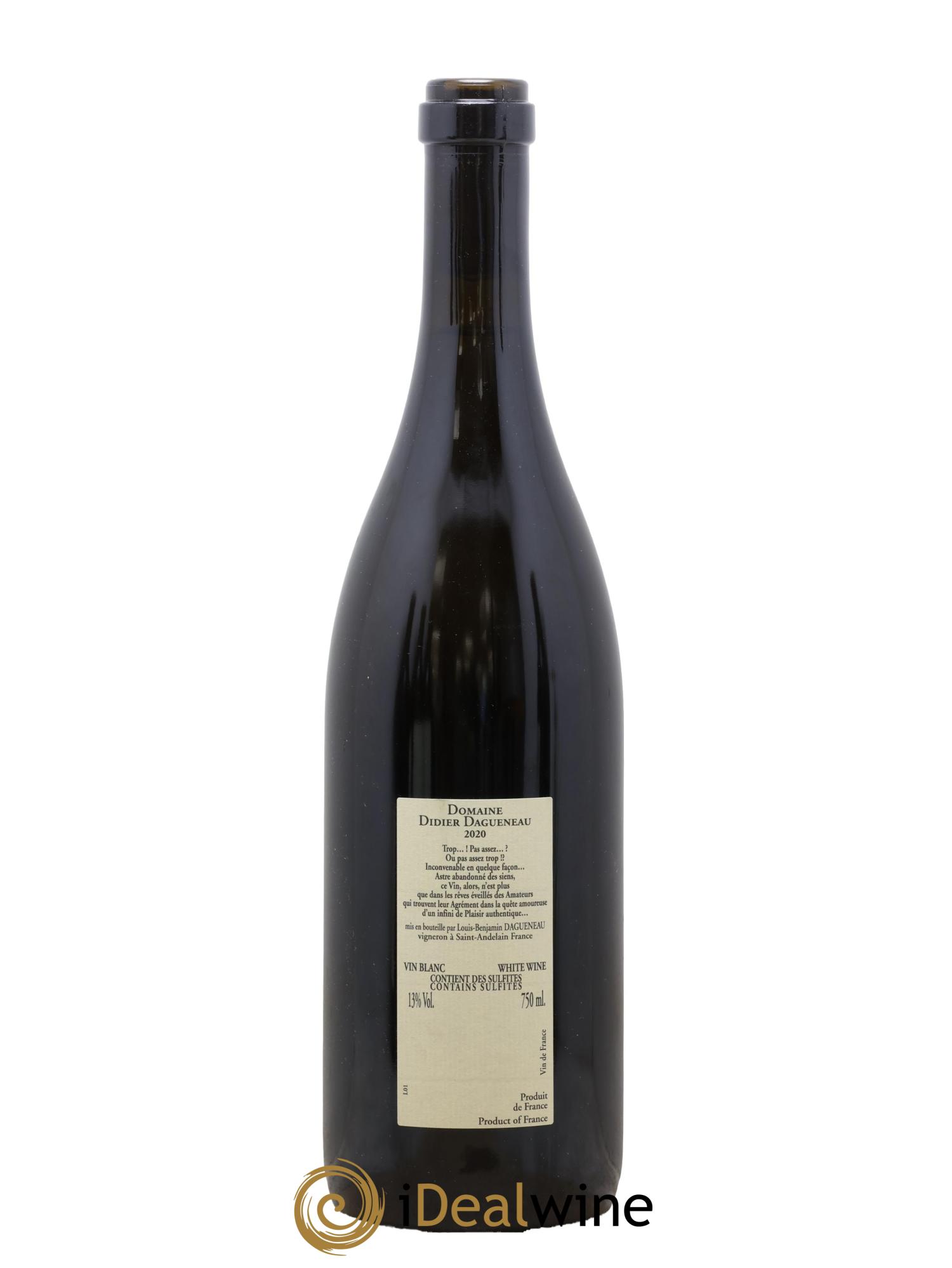 Vin de France Blanc Etc Dagueneau (Domaine Didier - Louis-Benjamin) 2020 - Lot de 1 bouteille - 1