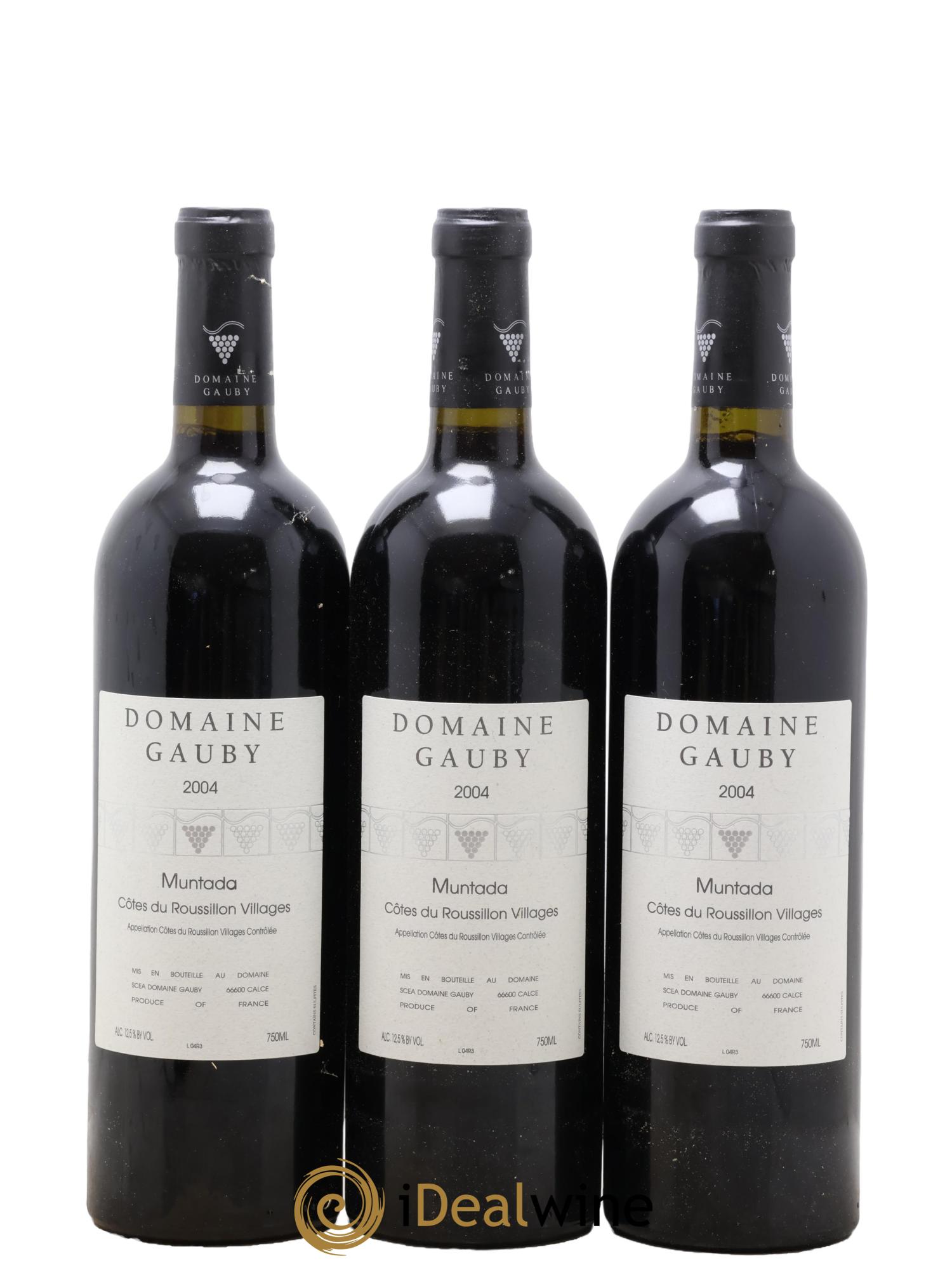 Côtes Catalanes (anciennement Côtes du Roussillon Villages) La Muntada Gauby (Domaine) 2004 - Lot de 3 bouteilles - 0