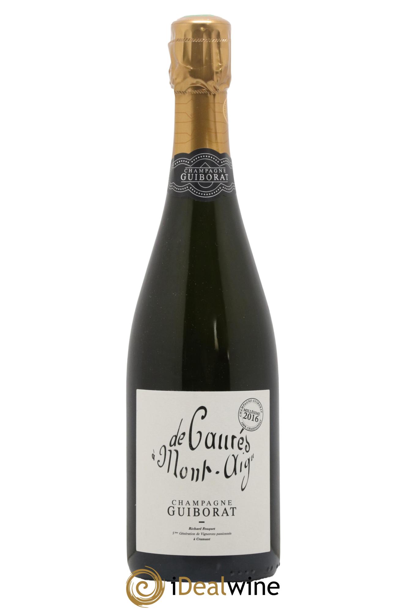 Blanc de Blancs Extra-Brut De Caurés à Mont-Aigü Guiborat 2016 - Lot de 1 bouteille - 0