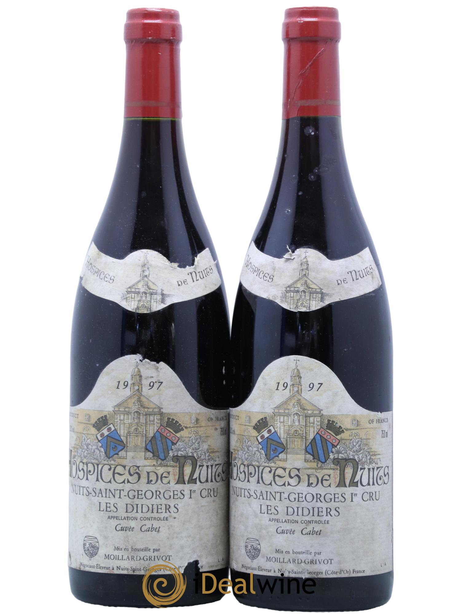 Nuits-Saint-Georges 1er Cru Hospices De 1Er Cru Les Didiers Cuvee Cabet Moillard Grivot 1997 - Lot de 2 bouteilles - 0