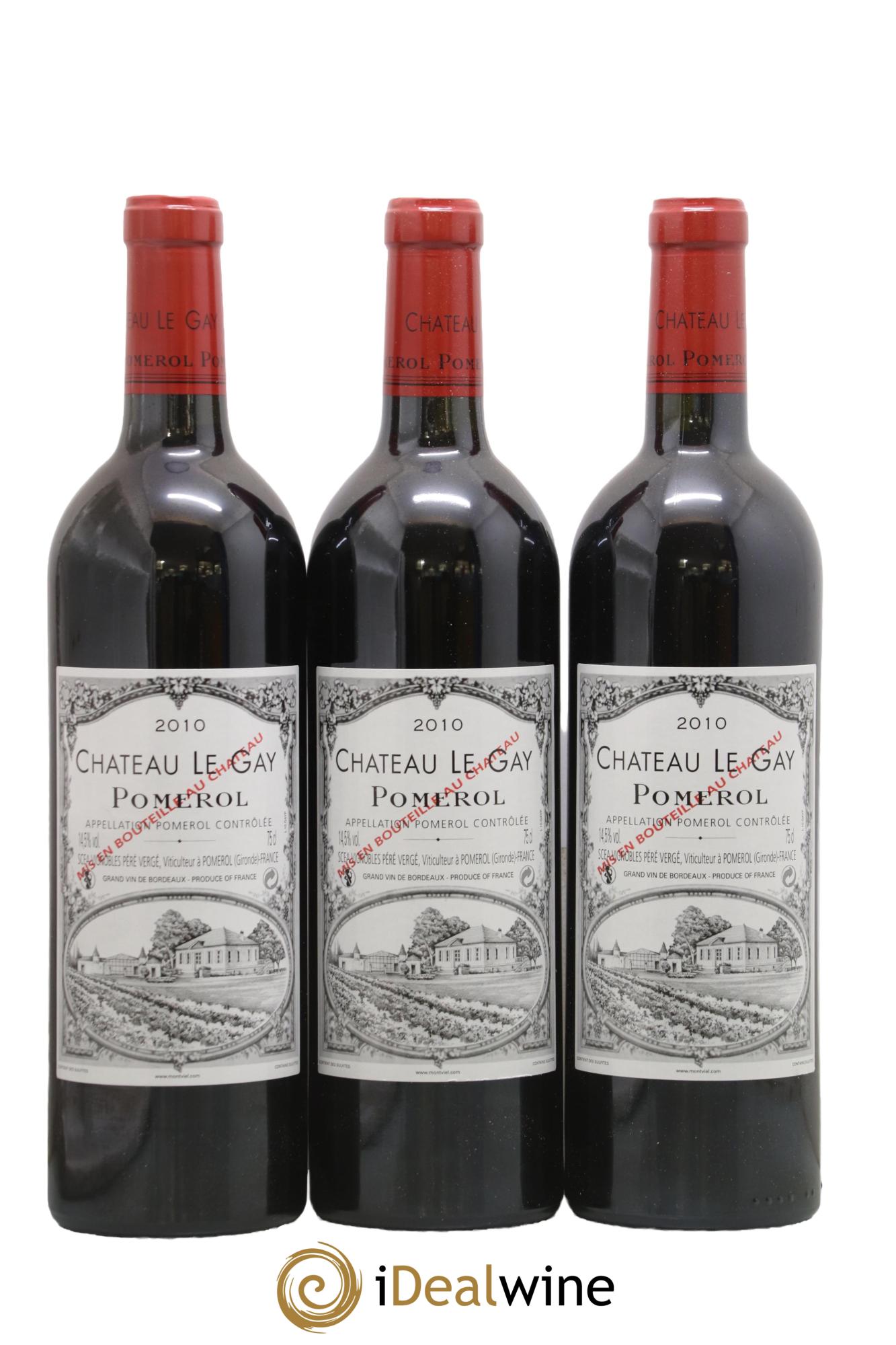 Château Le Gay 2010 - Lotto di 3 bottiglie - 0