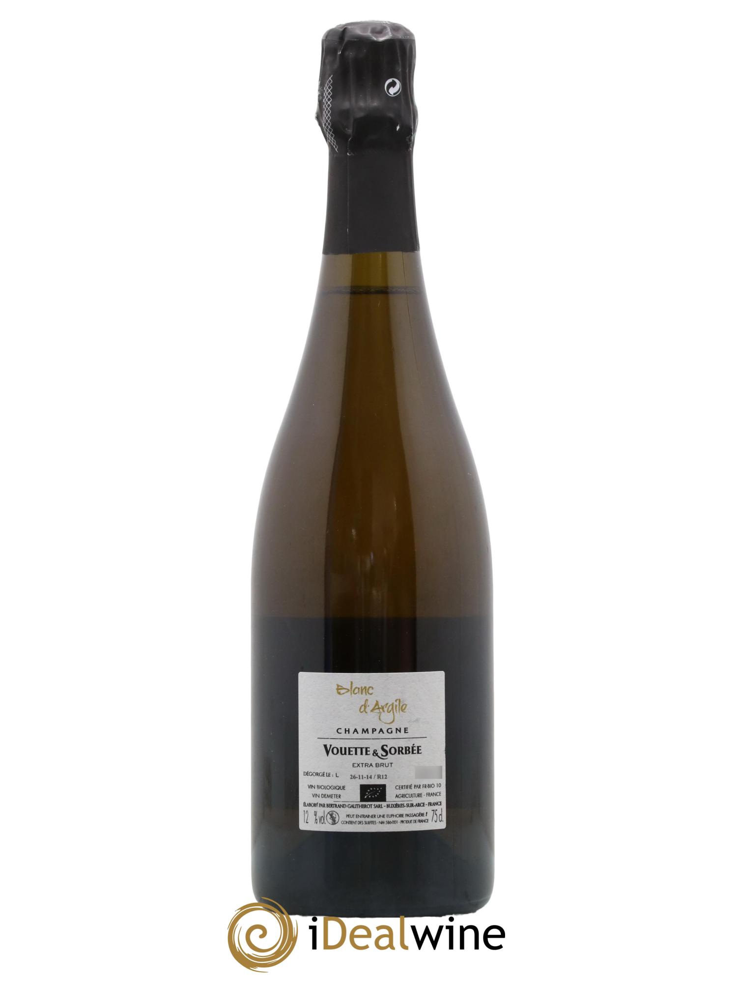 Blanc d'Argile Vouette et Sorbée 2012 - Lot de 1 bouteille - 1