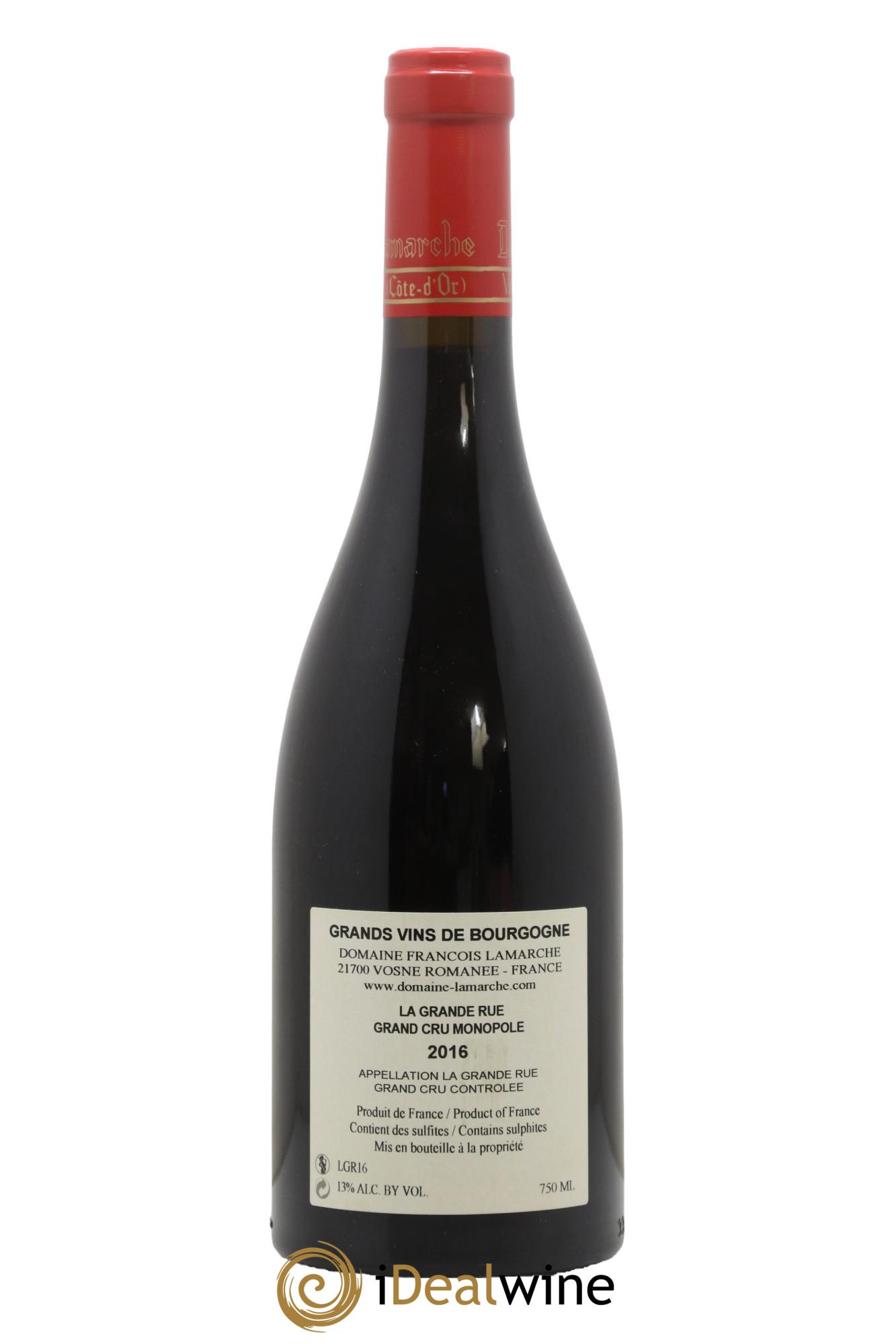 La Grande Rue Grand Cru Lamarche (Domaine)  2016 - Lot de 1 bouteille - 1