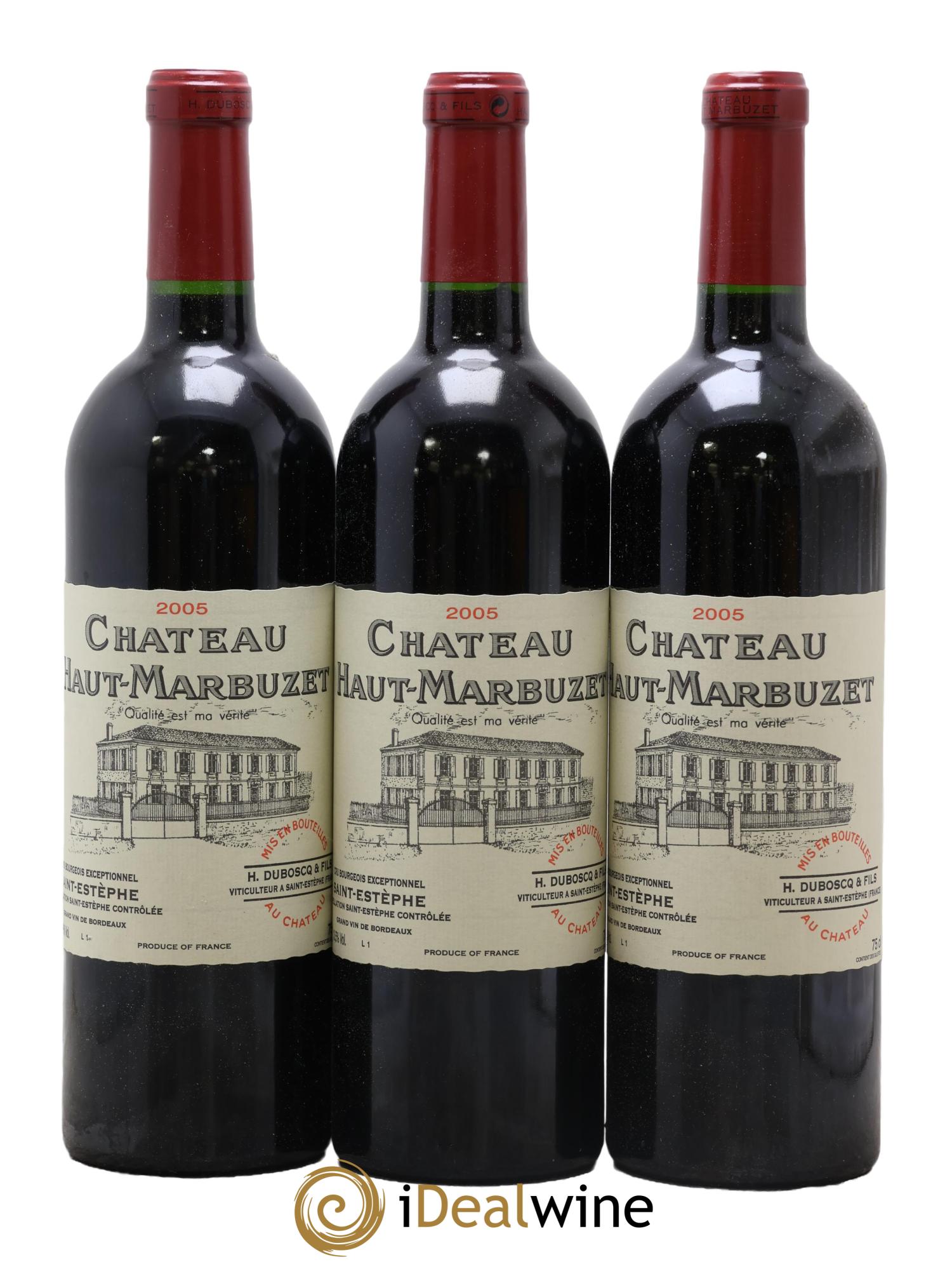 Château Haut Marbuzet 2005 - Posten von 3 Flaschen - 0