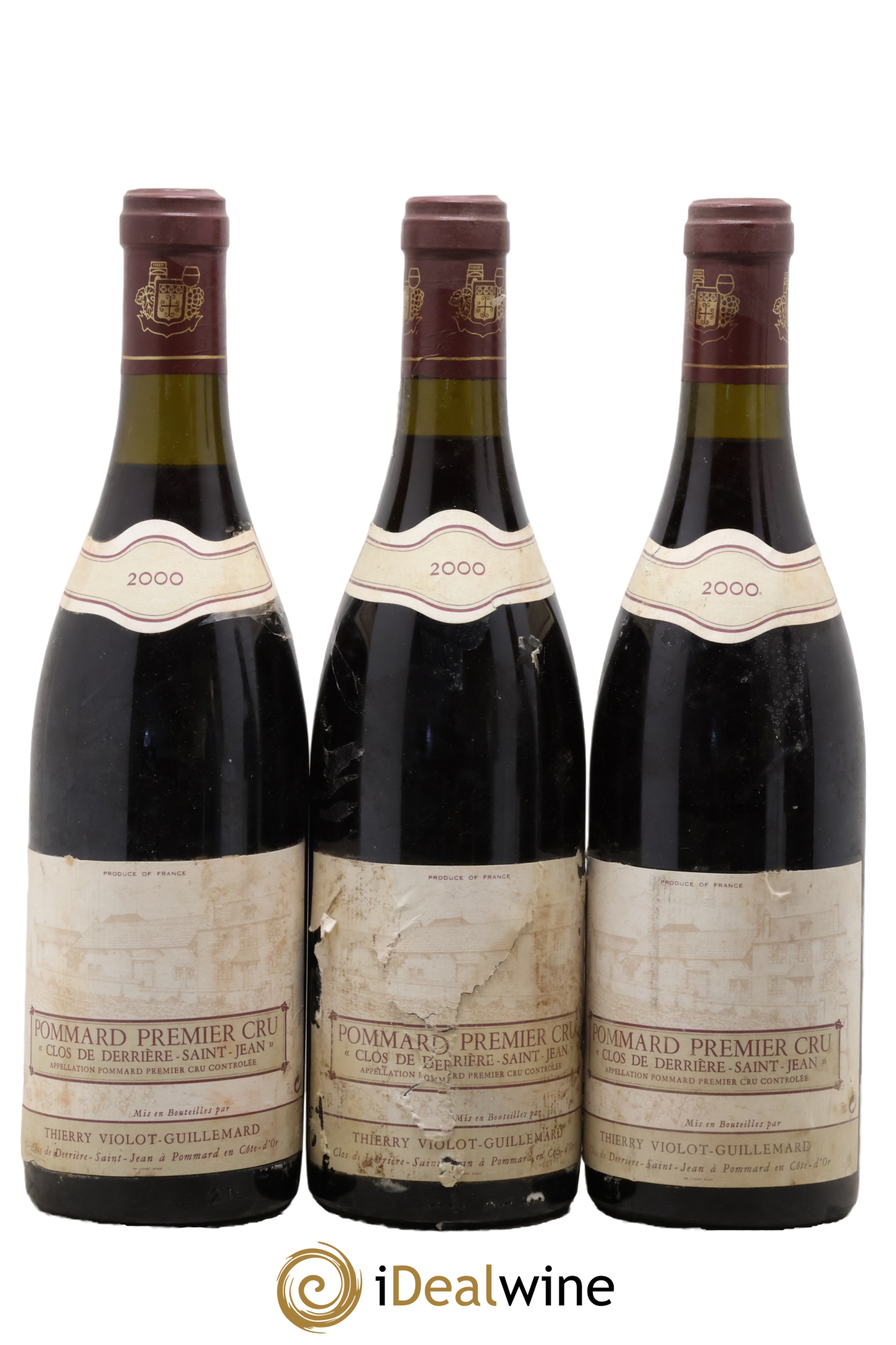 Pommard 1er Cru Clos de Derrière St. Jean Violot-Guillemard 2000 - Lot de 3 bouteilles - 0