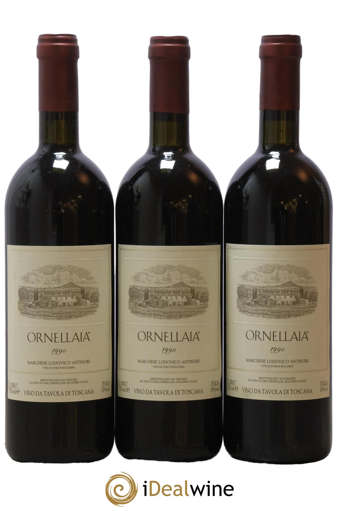 Bolgheri DOC Superiore Ornellaia Tenuta Dell'Ornellaia - Frescobaldi 1990 - Lot de 12 bouteilles - 3