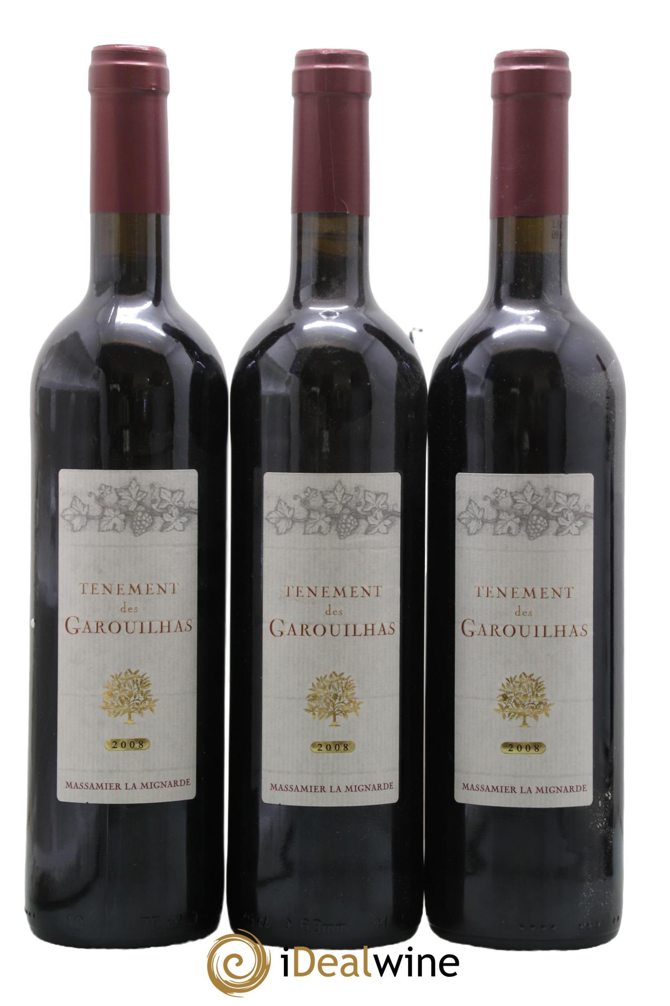 Minervois La Liviniere Tenement Des Garouilhas Massamier La Mignarde 2008 - Lot of 3 bottles - 0