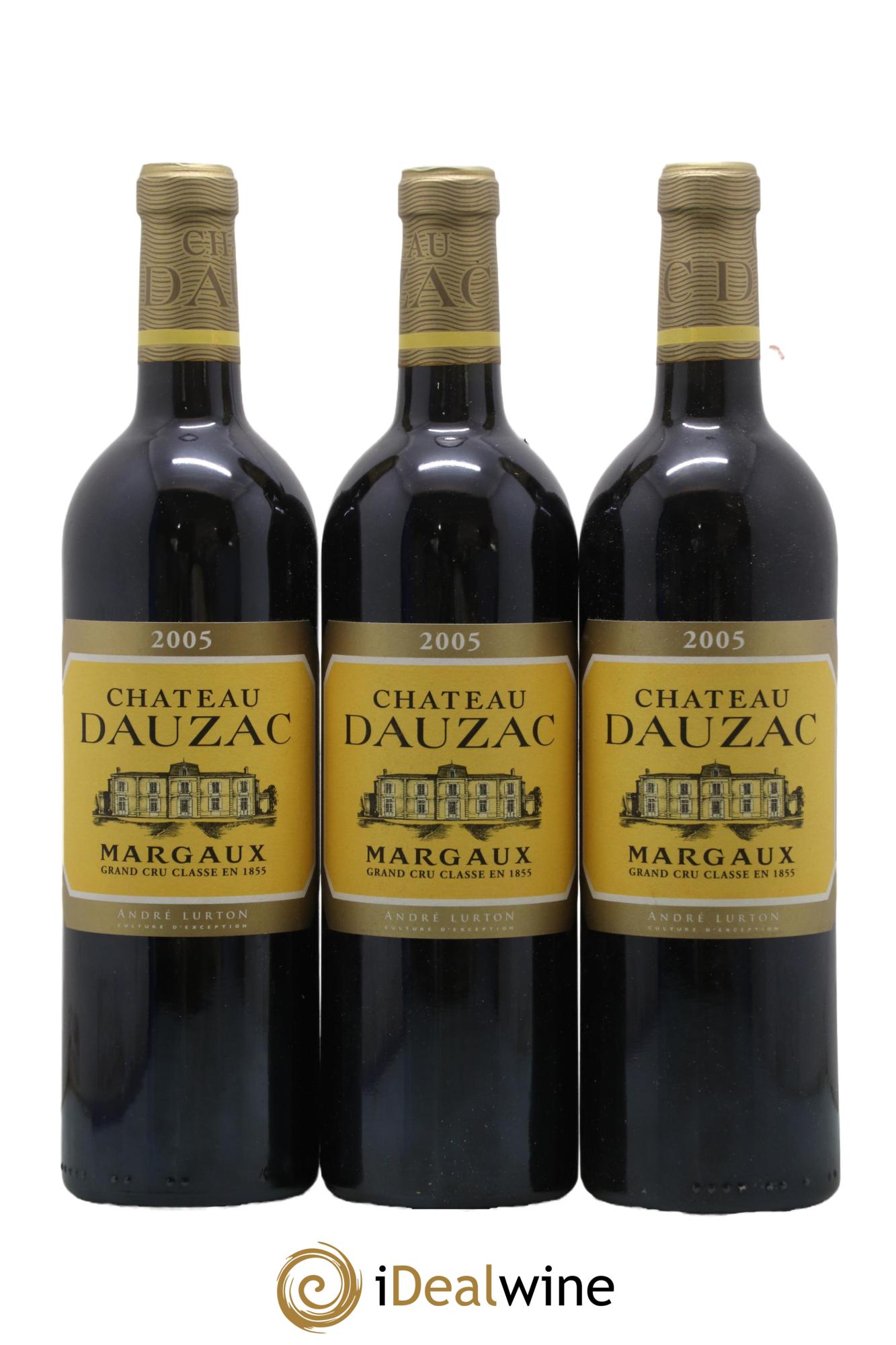 Château Dauzac 5ème Grand Cru Classé 2005 - Lot de 3 bouteilles - 0