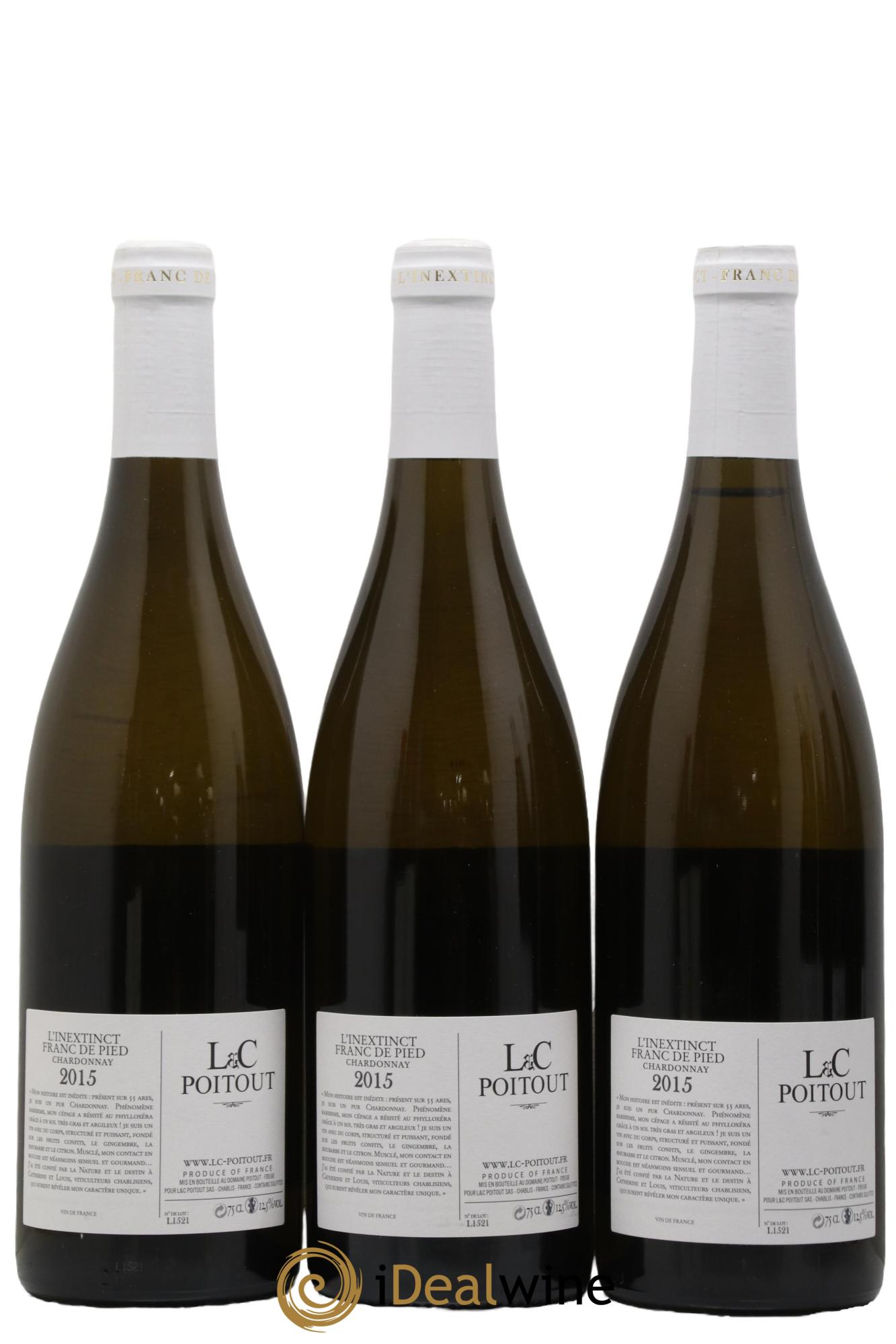 Vin de France L'Inextinct Franc de Pied Poitout 2015 - Lot de 3 bouteilles - 1