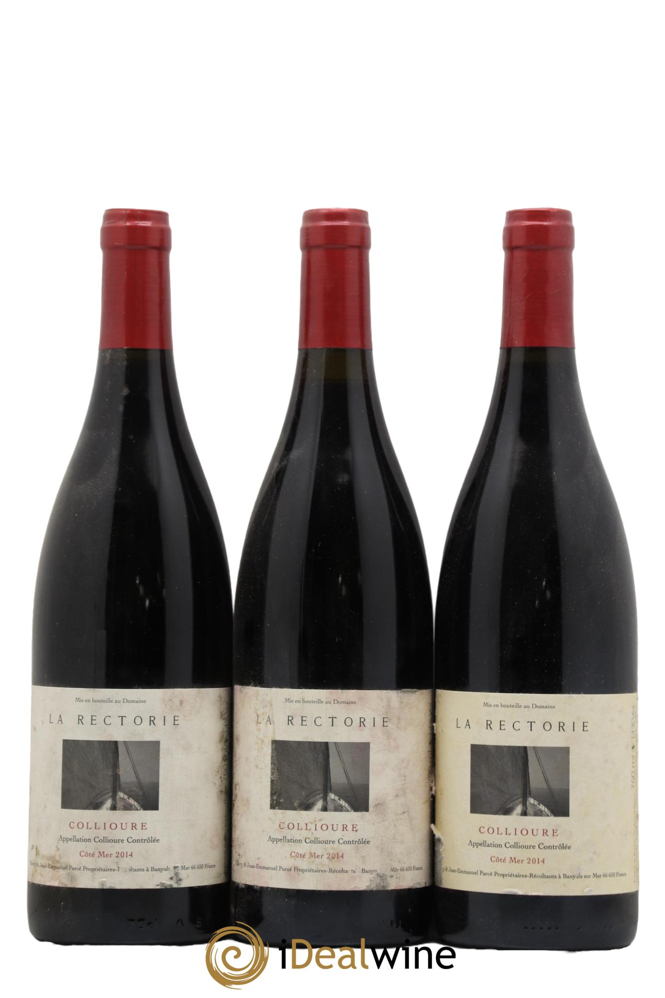 Collioure La Rectorie (Domaine de) Côté Mer Thierry et Jean Emmanuel Parcé 2014 - Lot de 3 bouteilles - 0