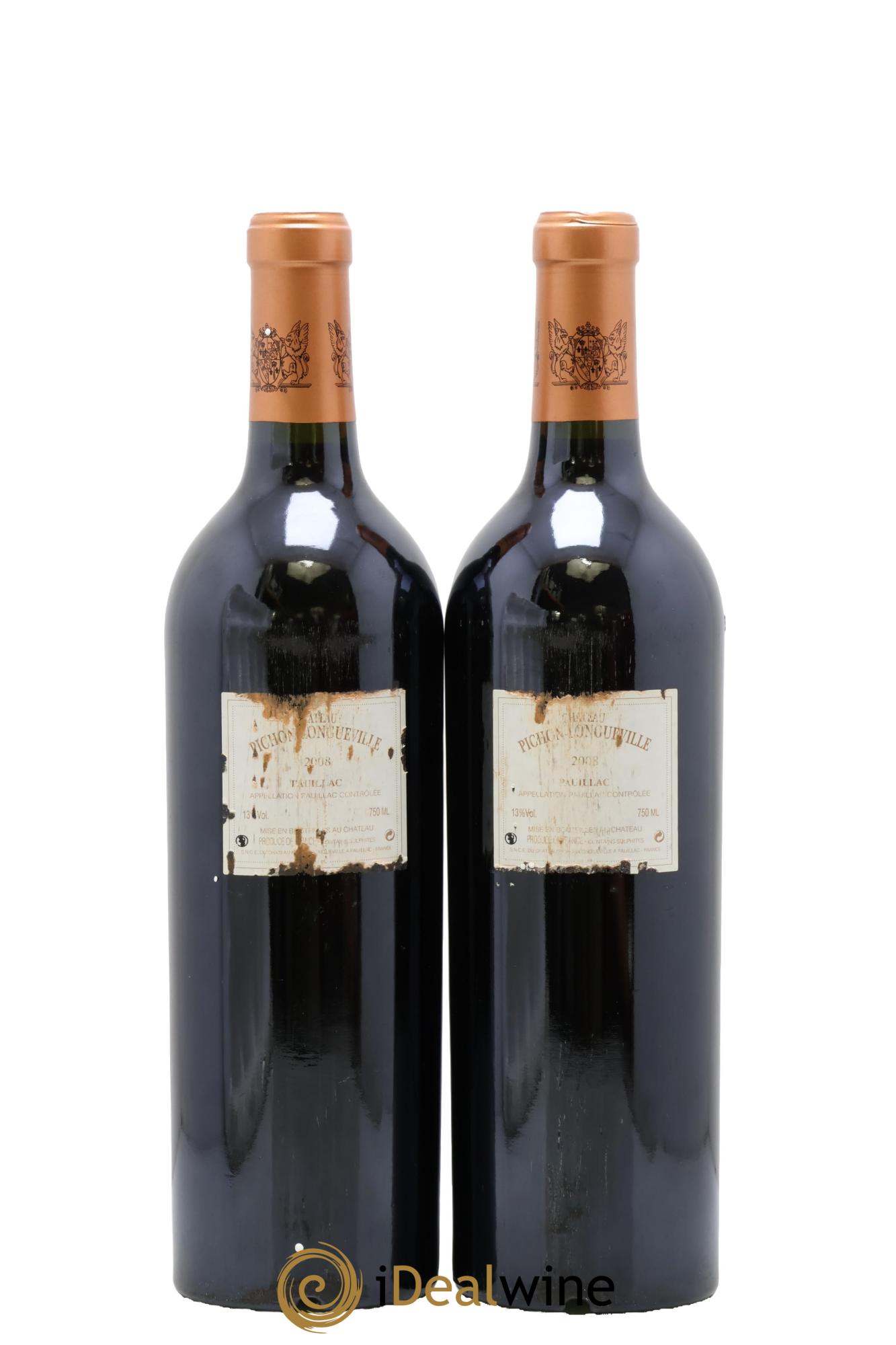 Pichon Longueville Baron 2ème Grand Cru Classé 2008 - Lot de 2 bouteilles - 1