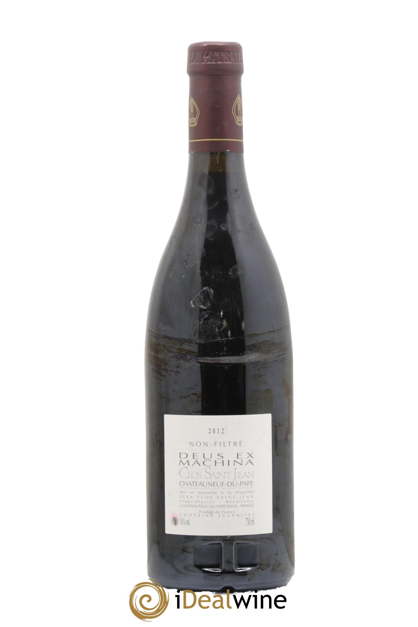 Châteauneuf-du-Pape Clos Saint-Jean Deus Ex Machina Pascal et Vincent Maurel 2012 - Lot of 1 bottle - 1