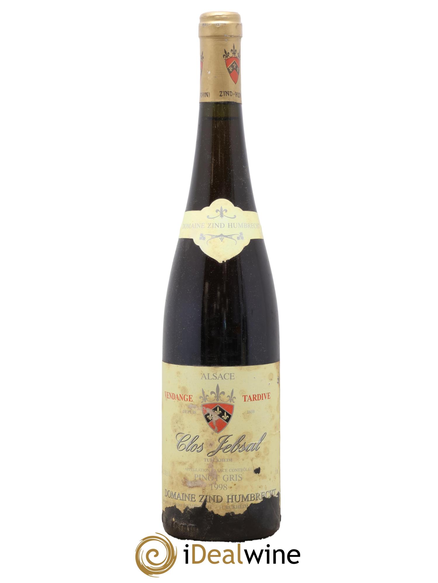 Alsace Pinot Gris Clos Jebsal Vendanges Tardives Zind-Humbrecht (Domaine) 1998 - Posten von 1 Flasche - 0