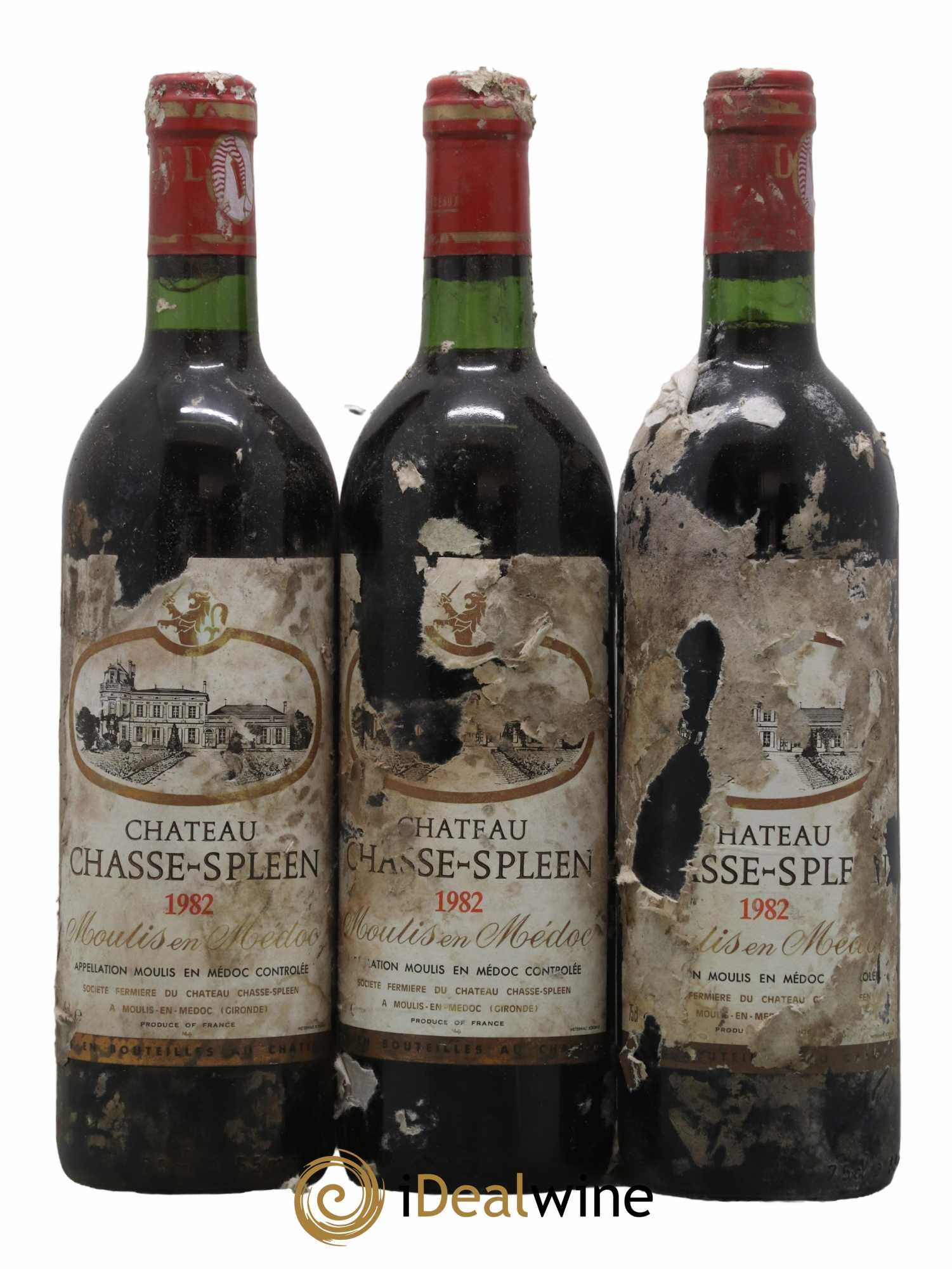 Château Chasse Spleen  1982 - Posten von 3 Flaschen - 0