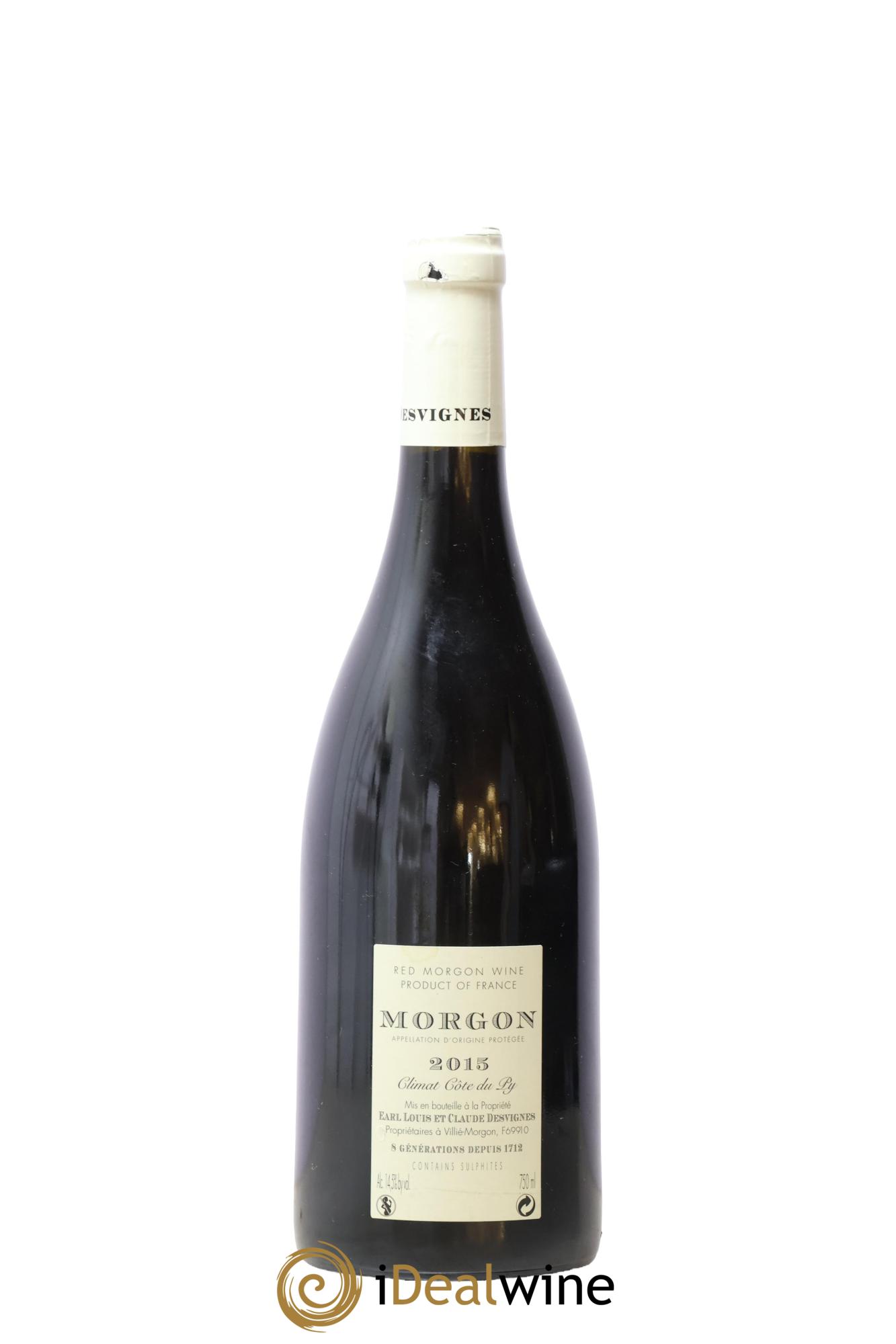 Morgon Côte de Py Javernières Louis-Claude Desvignes 2015 - Lot de 1 bouteille - 1