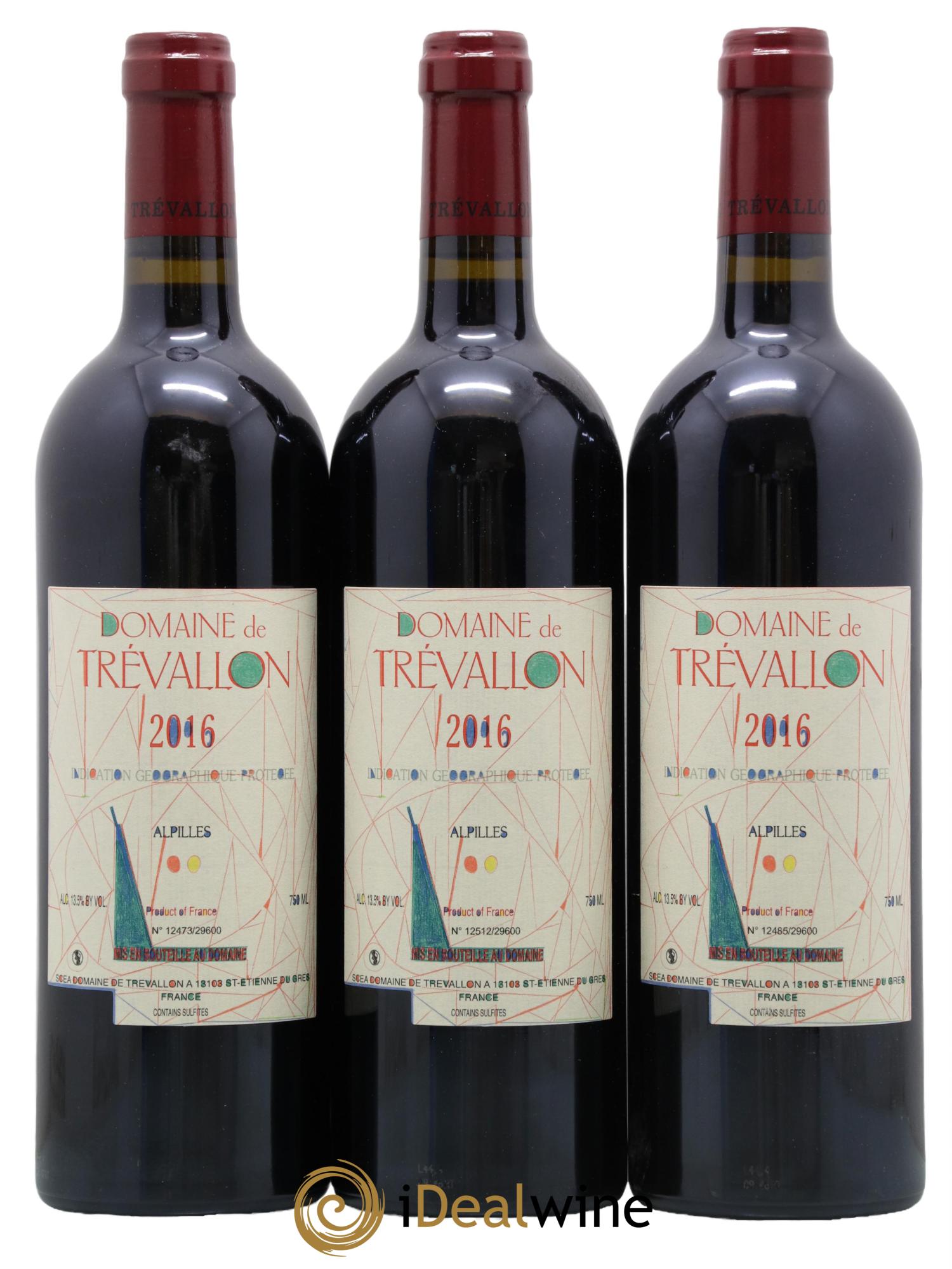 Alpilles Trévallon (Domaine de) Eloi Dürrbach 2016 - Lot de 3 bouteilles - 0
