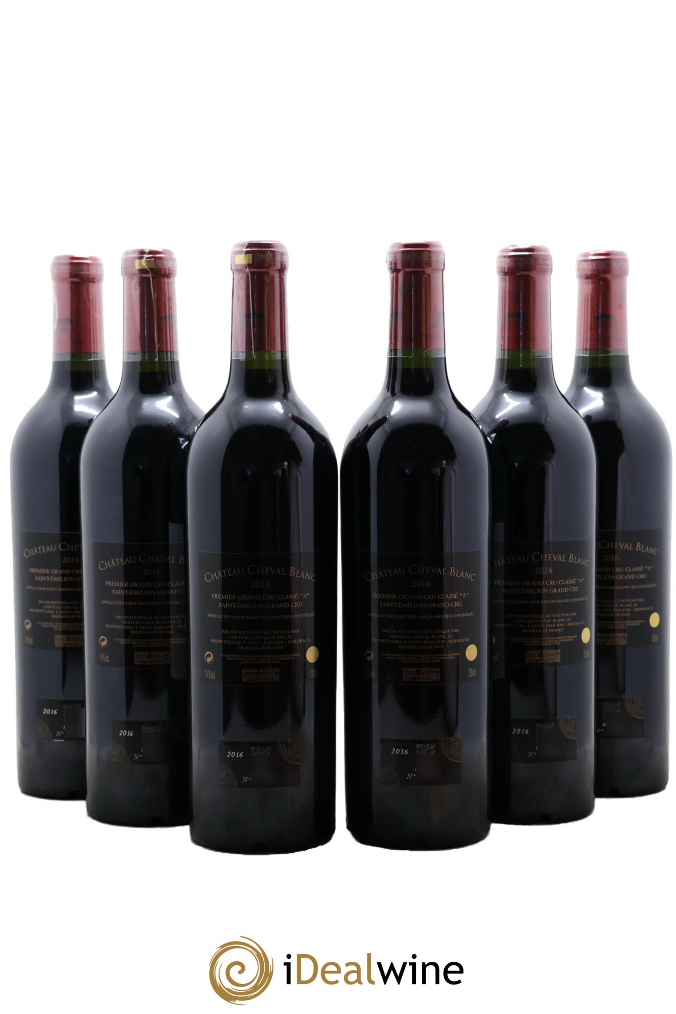 Château Cheval Blanc 1er Grand Cru Classé A 2016 - Posten von 6 Flaschen - 1