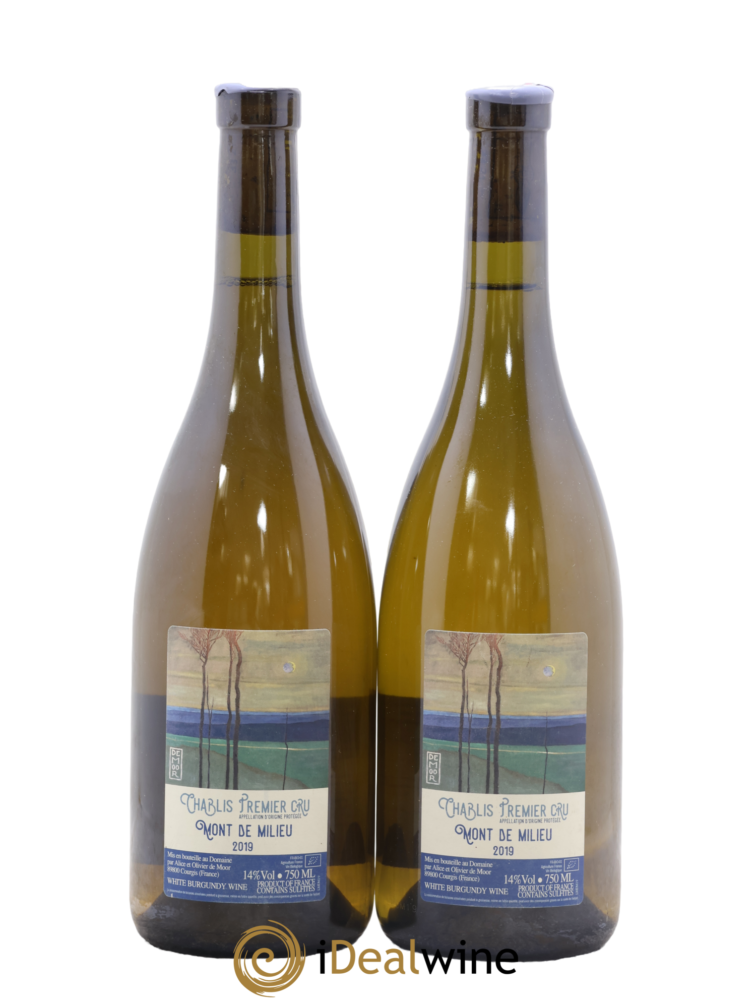 Chablis 1er Cru Mont de Milieu Alice et Olivier De Moor 2019 - Lotto di 2 bottiglie - 0