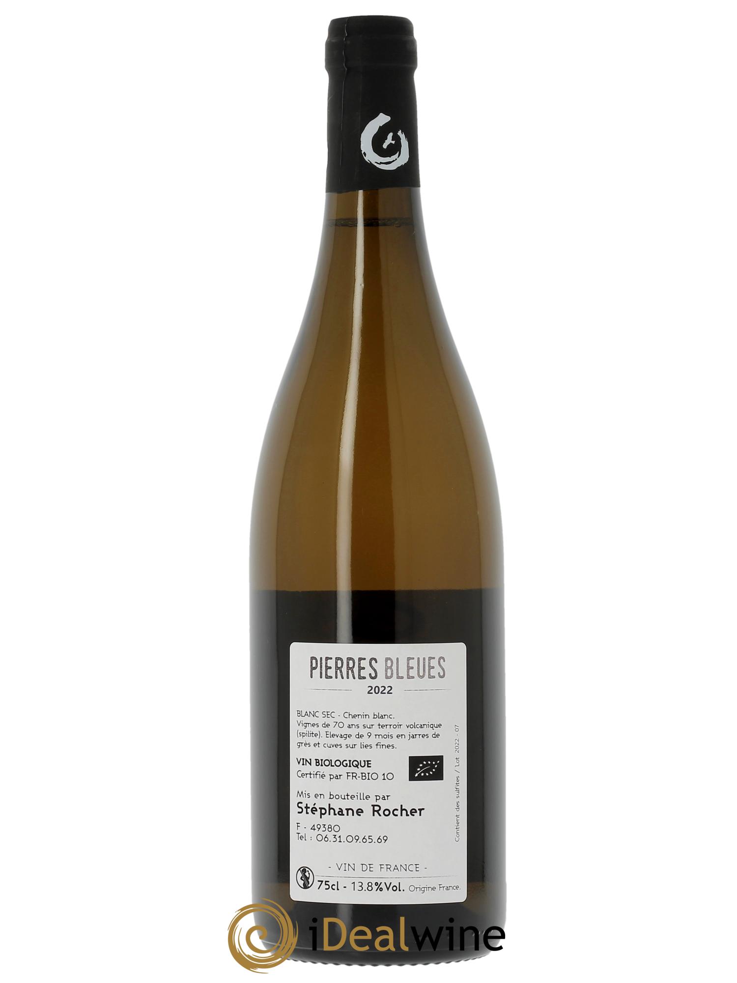 Vin de France Les Pierres bleues La Ferme du Mont Benault - Stéphane Rocher 2022 - Lot de 1 bouteille - 1