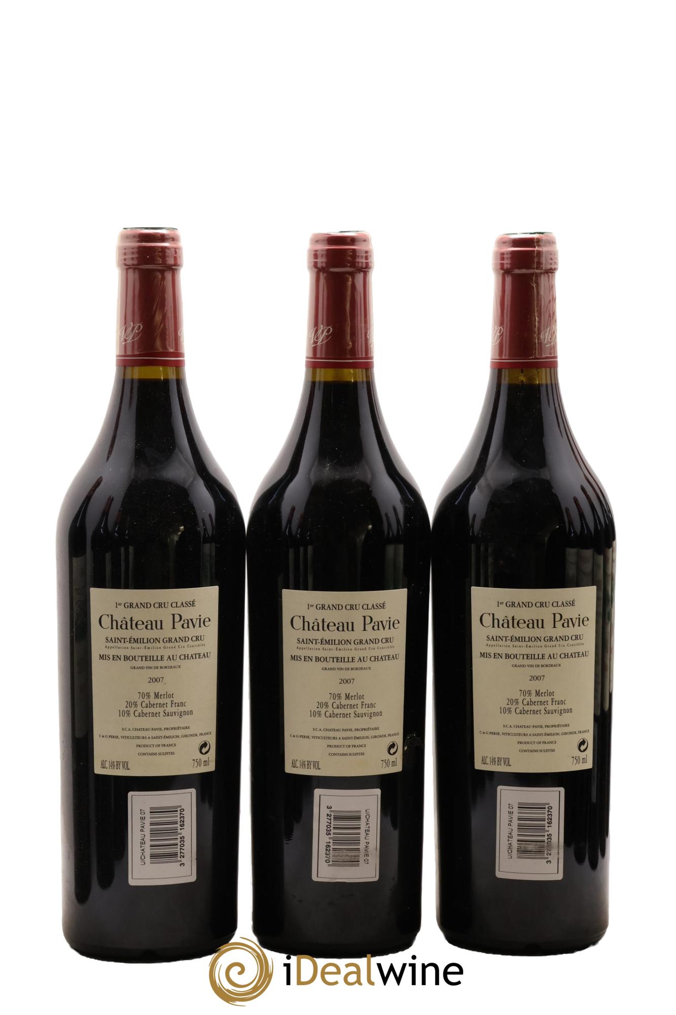 Château Pavie 1er Grand Cru Classé A 2007 - Lot de 12 bouteilles - 2