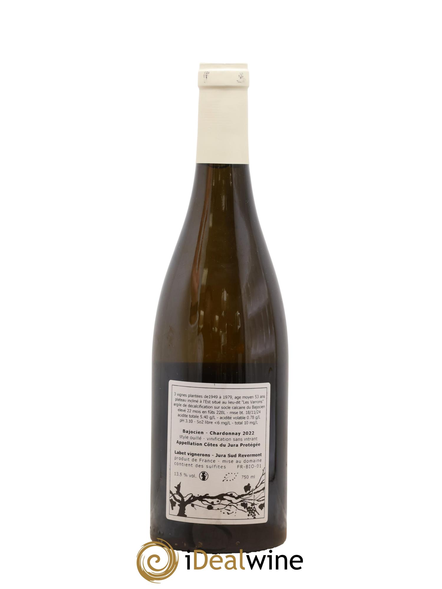 Côtes du Jura Chardonnay Bajocien Romain - Julien - Charline Labet 2022 - Posten von 1 Flasche - 1
