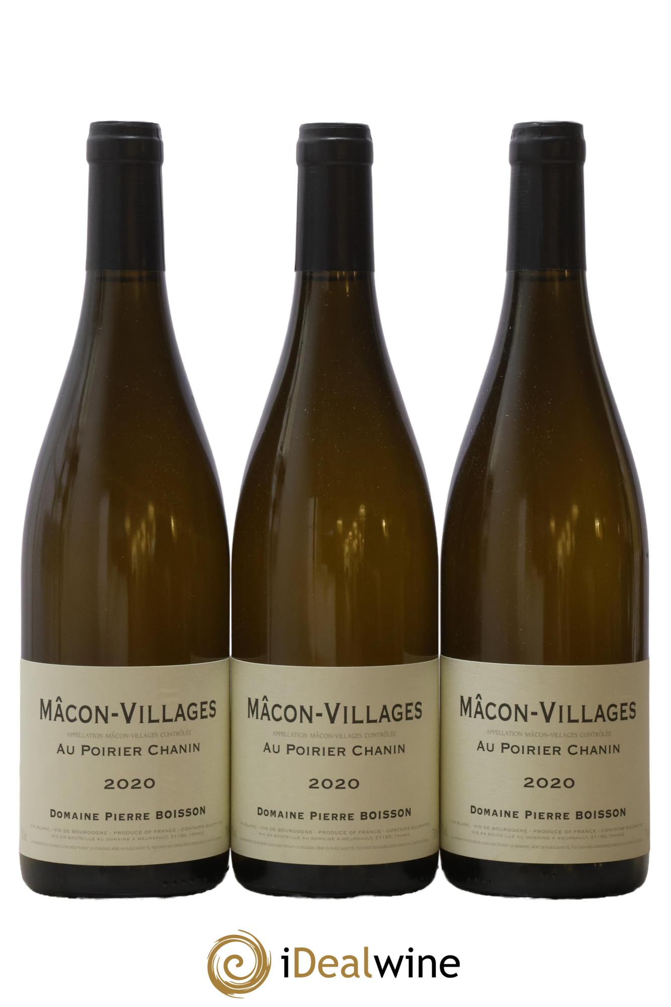 Mâcon-Villages Au Poirier Chanin Pierre Boisson 2020 - Lot de 3 bouteilles - 0