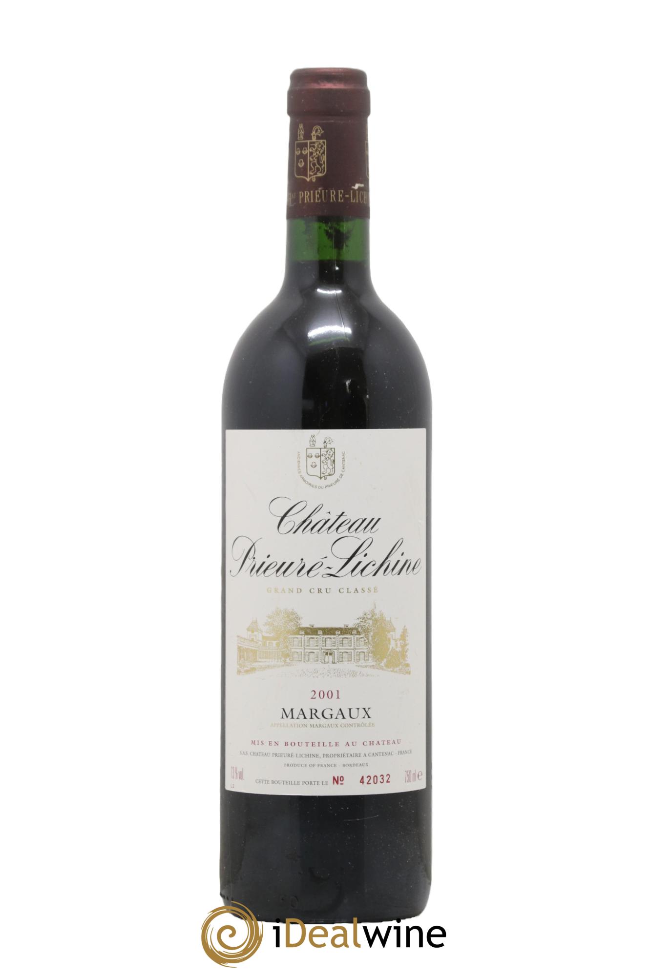 Château Prieuré Lichine 4ème Grand Cru Classé 2001 - Lot de 1 bouteille - 0