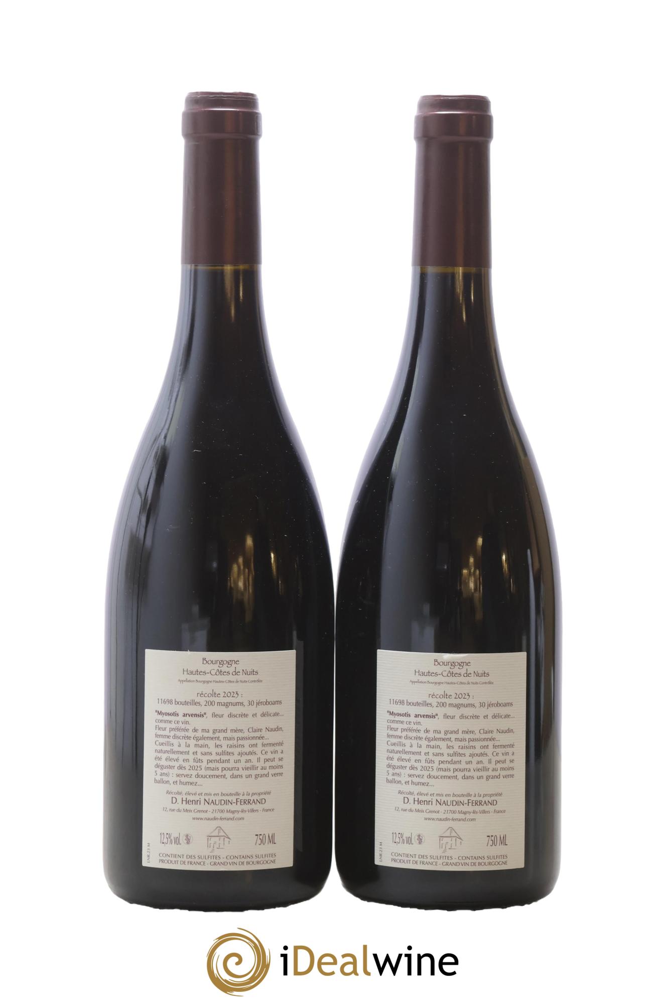 Hautes-Côtes de Nuits Myosotis Arvensis Naudin-Ferrand (Domaine) 2023 - Lot of 2 bottles - 1