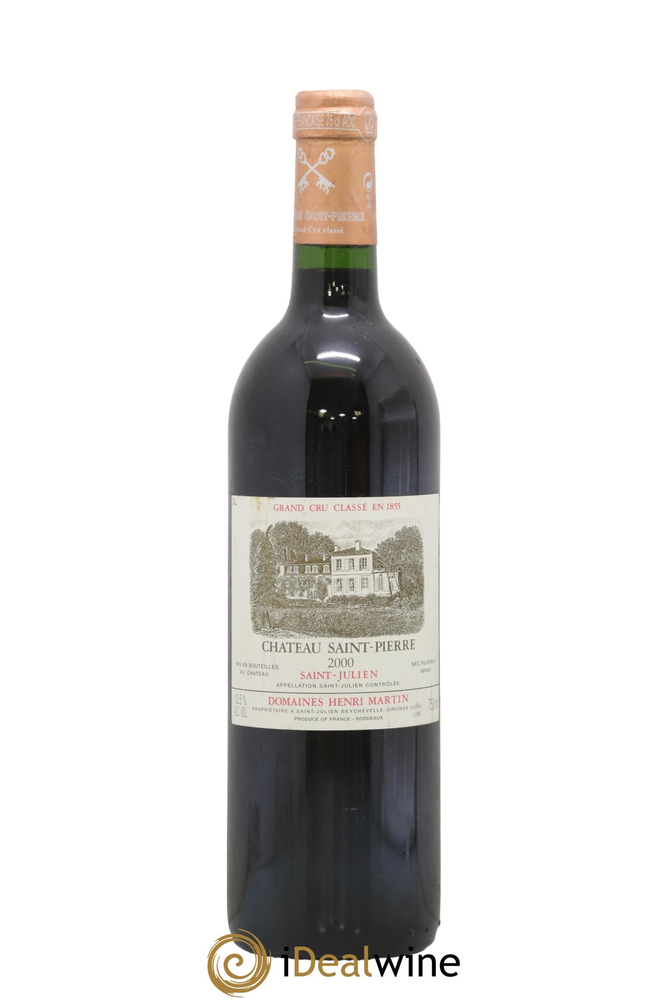 Château Saint-Pierre 4ème Grand Cru Classé 2000 - Lotto di 1 bottiglia - 0