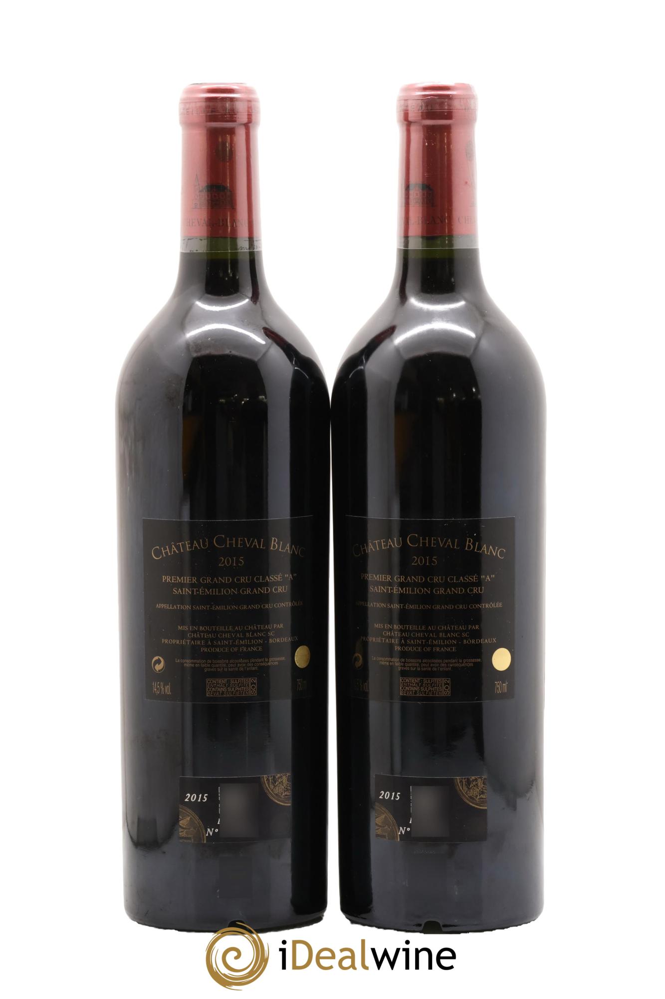 Château Cheval Blanc 1er Grand Cru Classé A 2015 - Lot of 2 bottles - 1