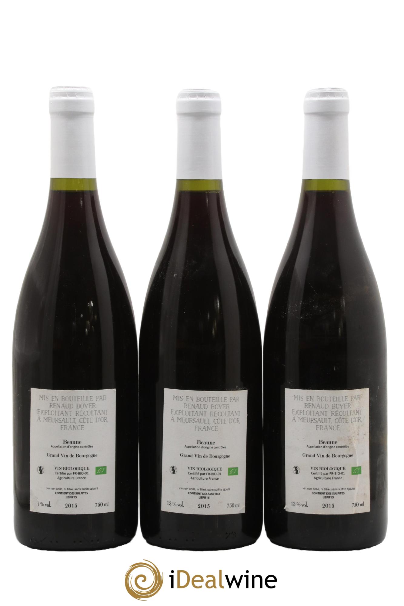 Beaune Les Prévolles Renaud Boyer 2015 - Lot de 3 bouteilles - 1