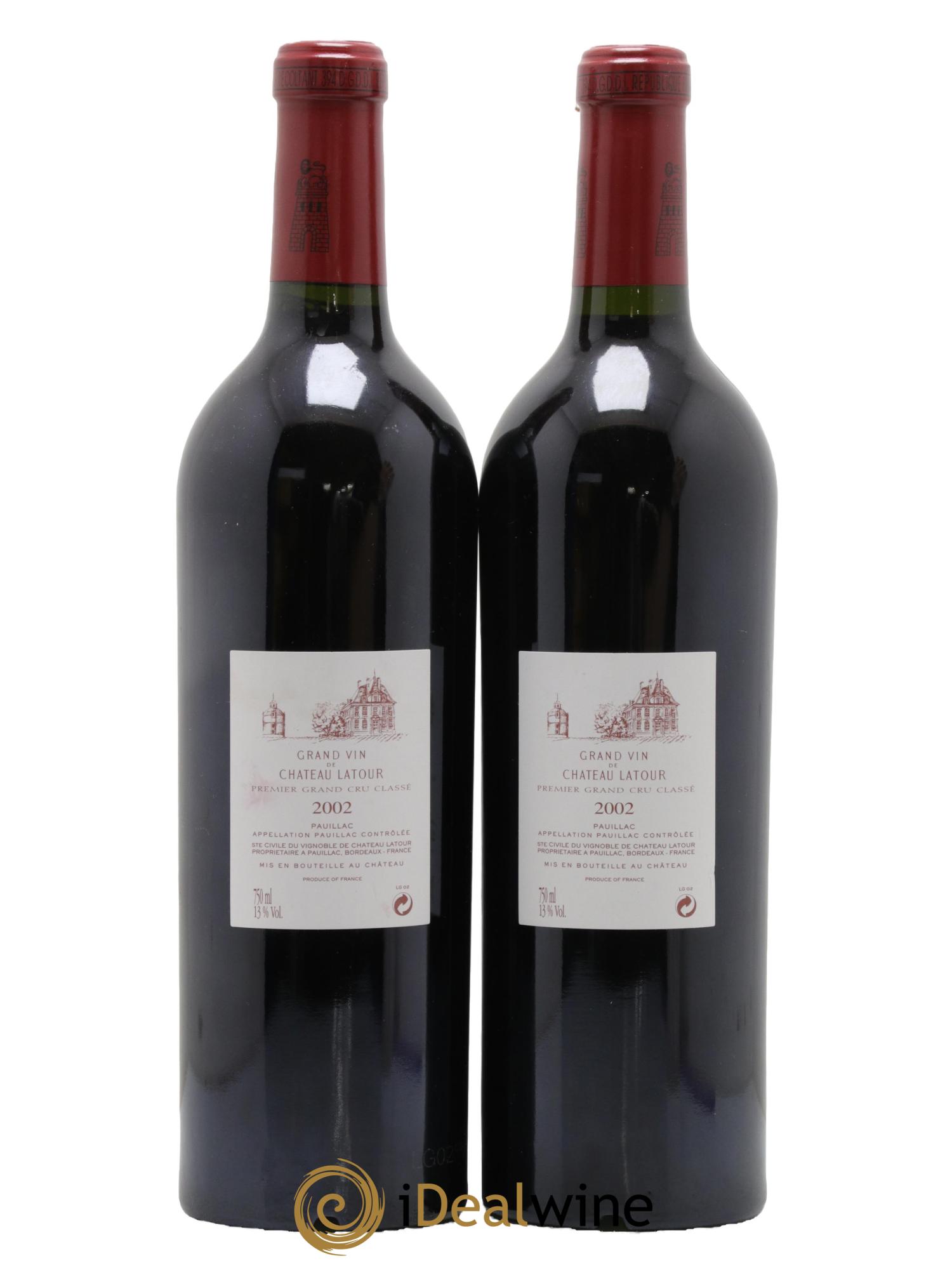 Château Latour 1er Grand Cru Classé 2002 - Posten von 2 Flaschen - 1