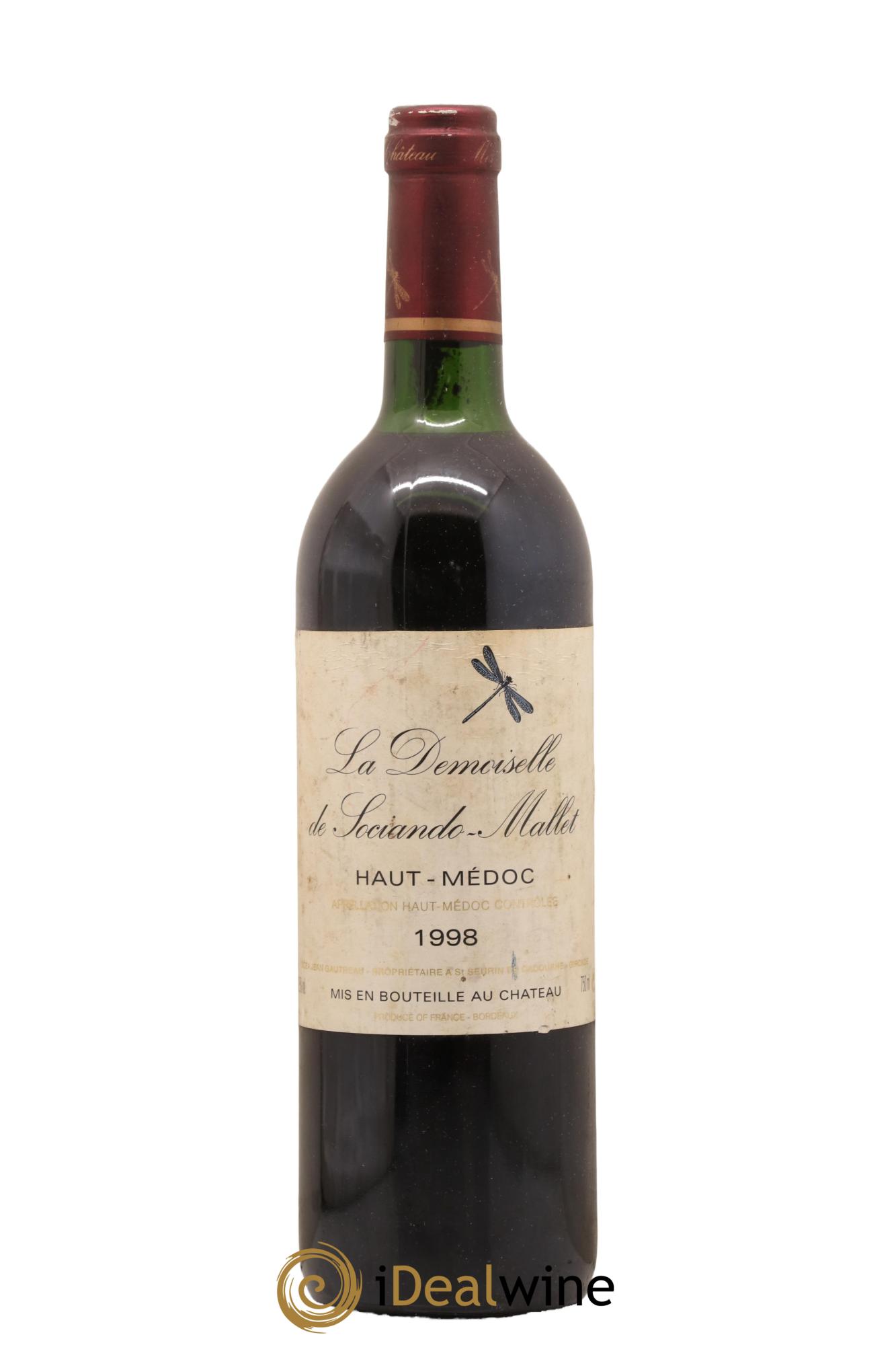 Demoiselle de Sociando Mallet Second Vin 1998 - Lotto di 1 bottiglia - 0