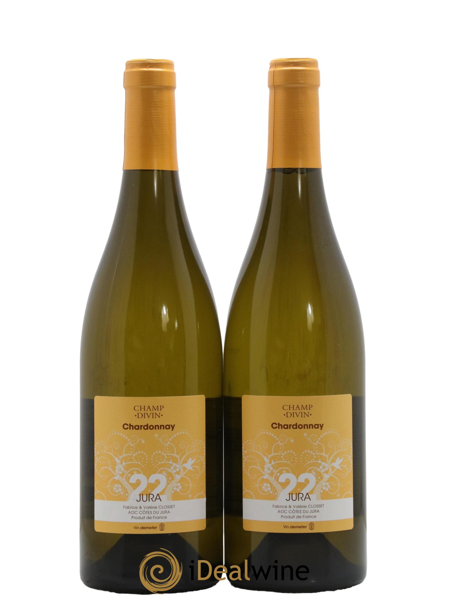 Côtes du Jura Chardonnay Champ Divin 2022 - Lot de 2 bouteilles - 0