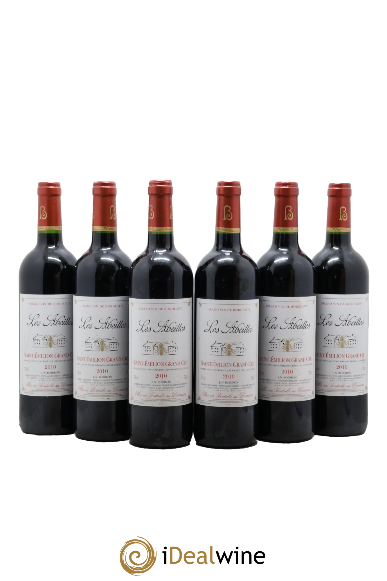 Saint-Émilion Grand Cru Les Abeilles de Corbin Michotte 2010 - Lot of 6 bottles - 0