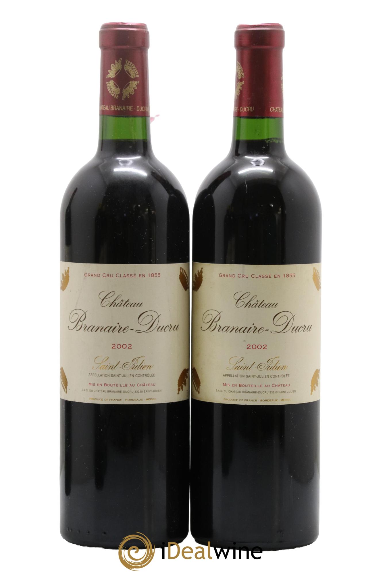 Château Branaire Ducru 4ème Grand Cru Classé 2002 - Lot de 2 bouteilles - 0