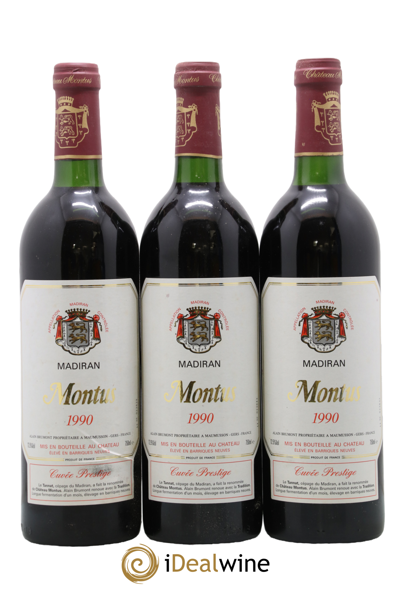 Madiran Château Montus-Prestige Alain Brumont 1990 - Lotto di 3 bottiglie - 0