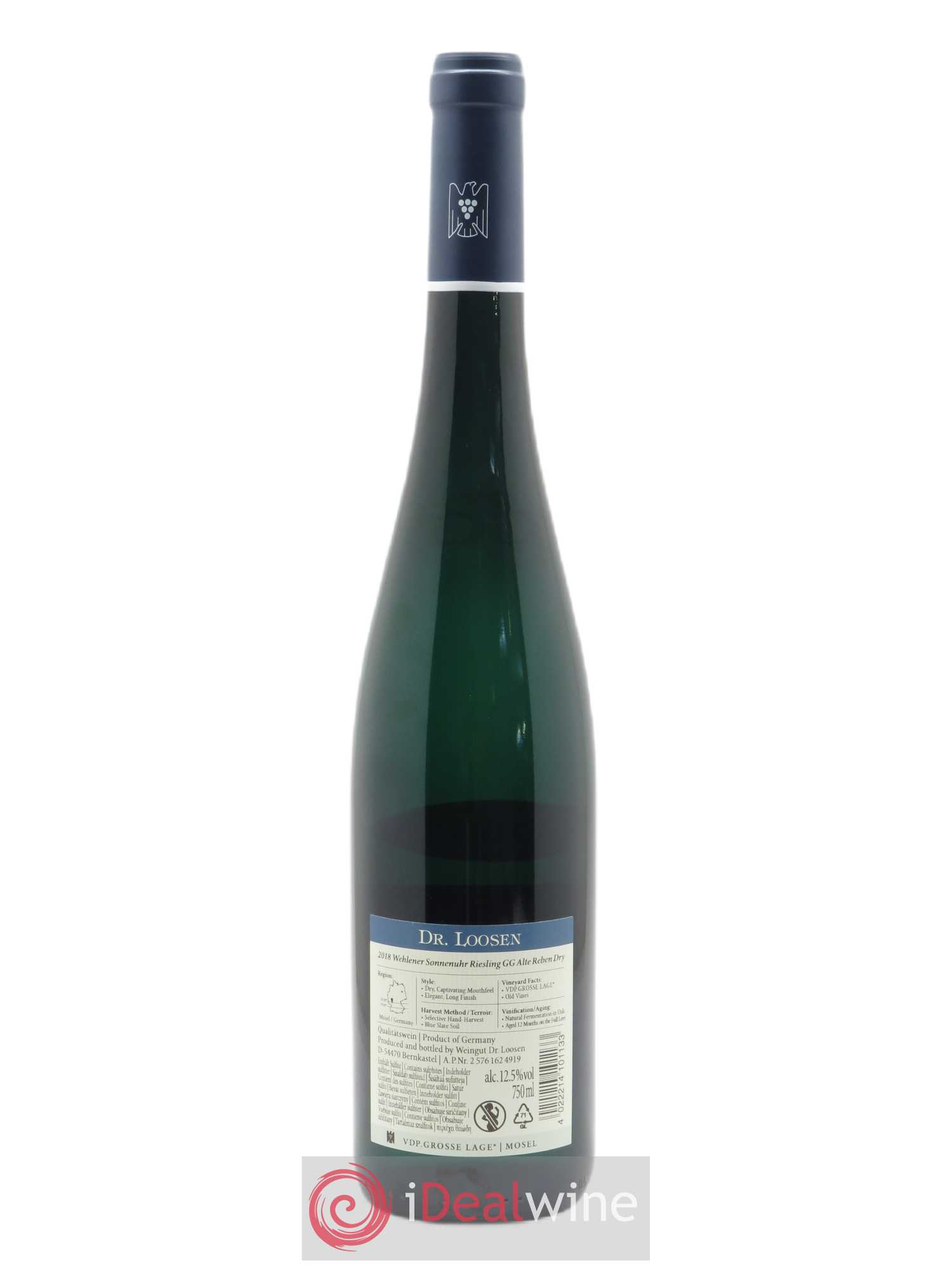 Riesling Dr. Loosen Wehlener Sonnenuhr Trocken Grosses Gewächs 2018 - Posten von 1 Flasche - 1