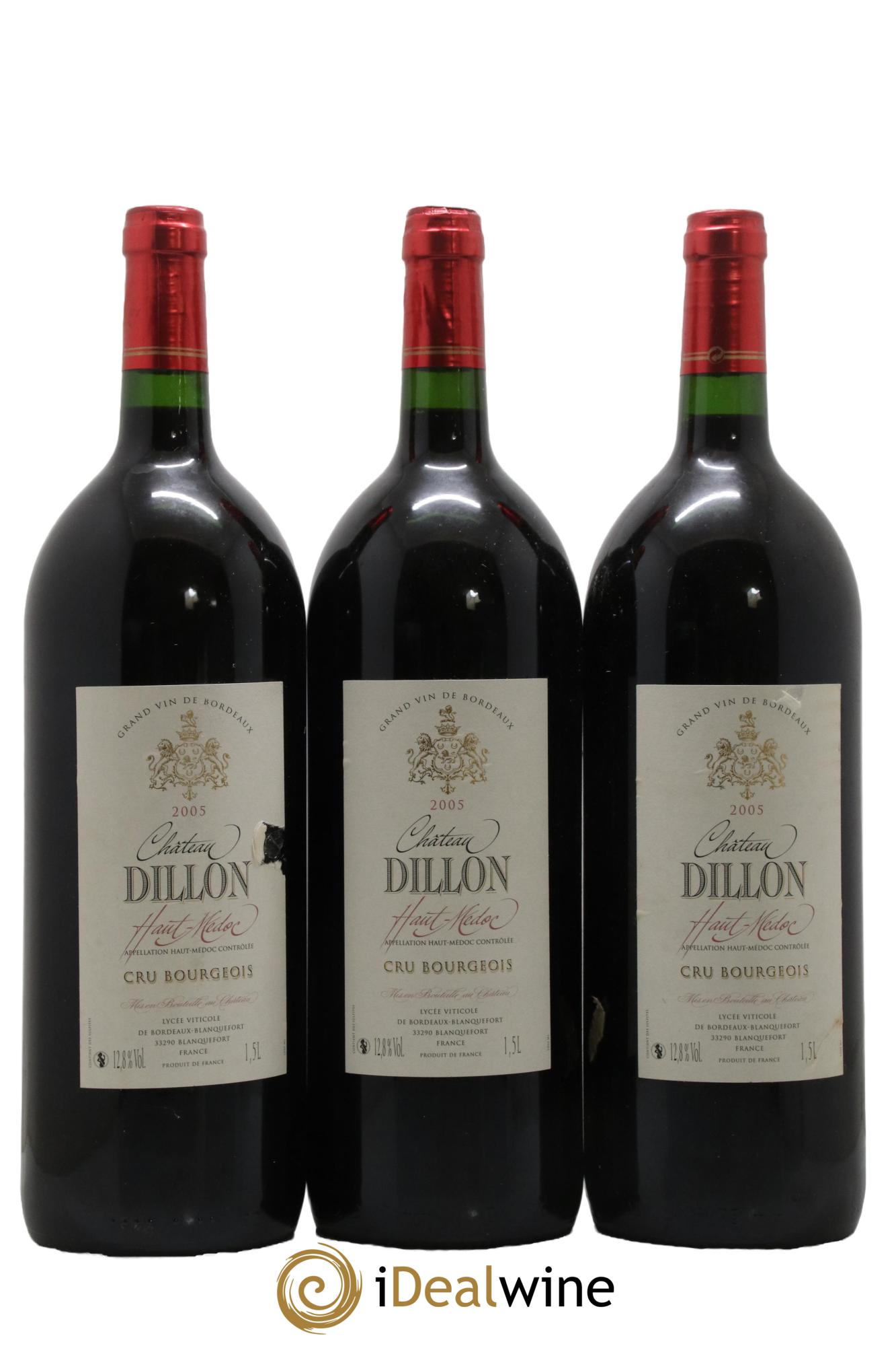 Château Dillon Cru Bourgeois 2005 - Lot de 3 magnums - 0