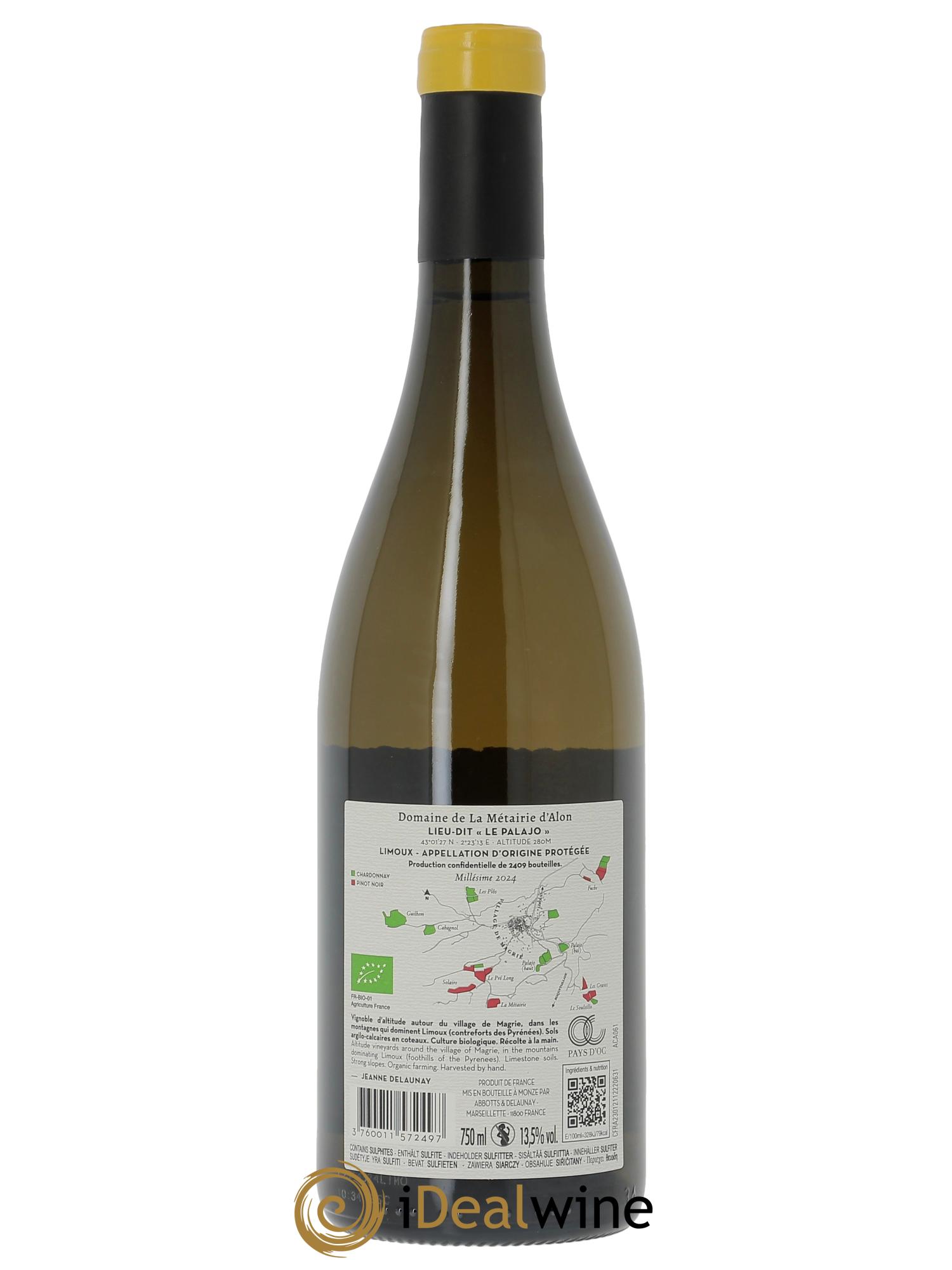 Limoux Le Palajo Domaine de la Métairie d'Alon Abbotts & Delaunay 2024 - Lot de 1 bouteille - 1