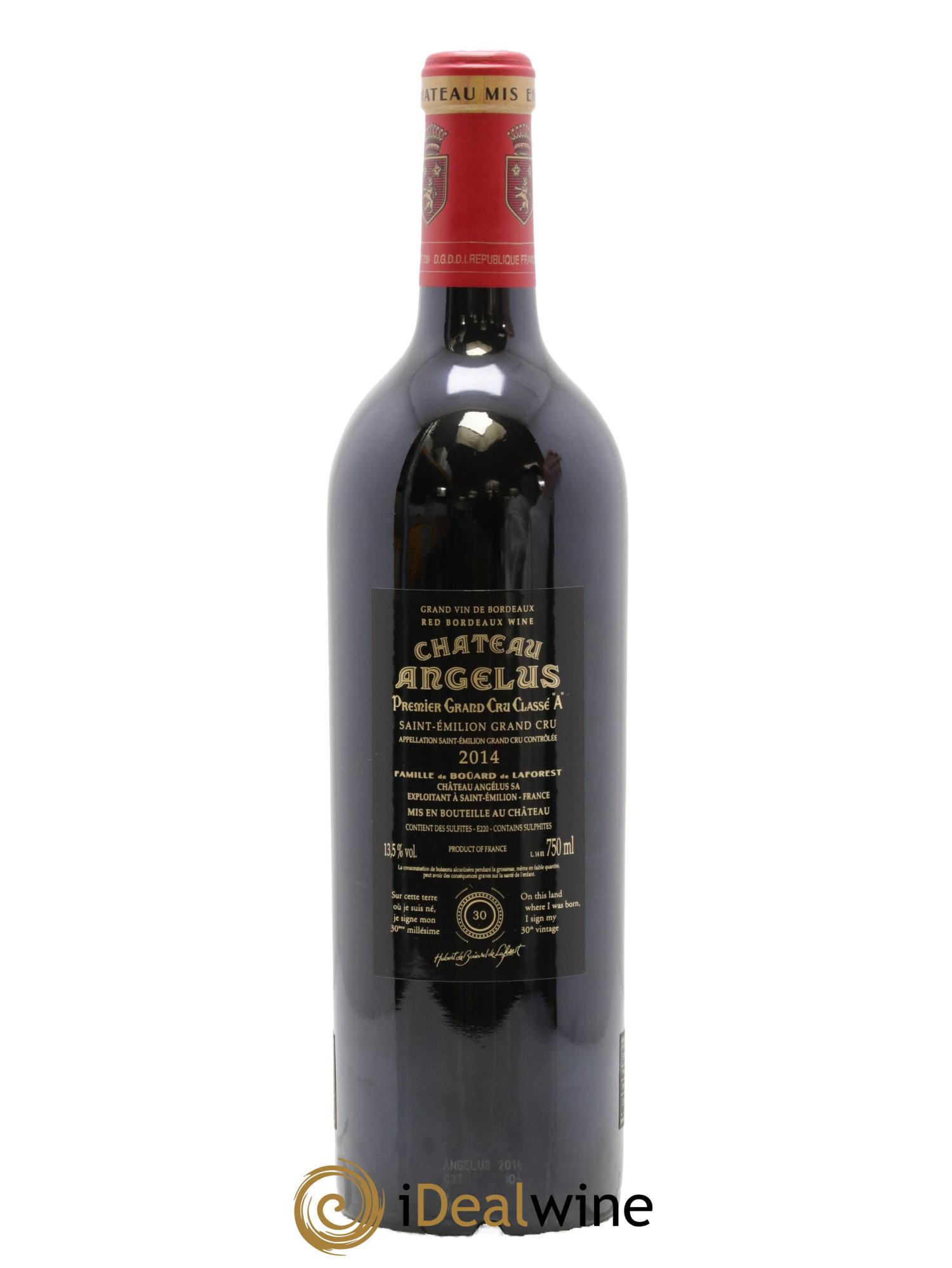 Château Angélus 1er Grand Cru Classé A 2014 - Posten von 1 Flasche - 2