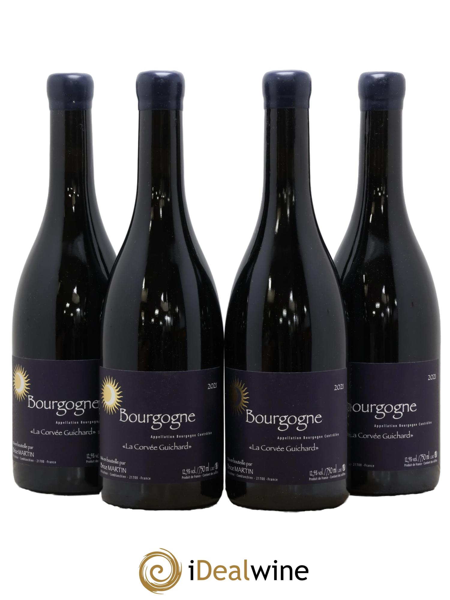 Bourgogne La Corvée Guichard Brice Martin 2021 - Lot de 4 bouteilles - 0