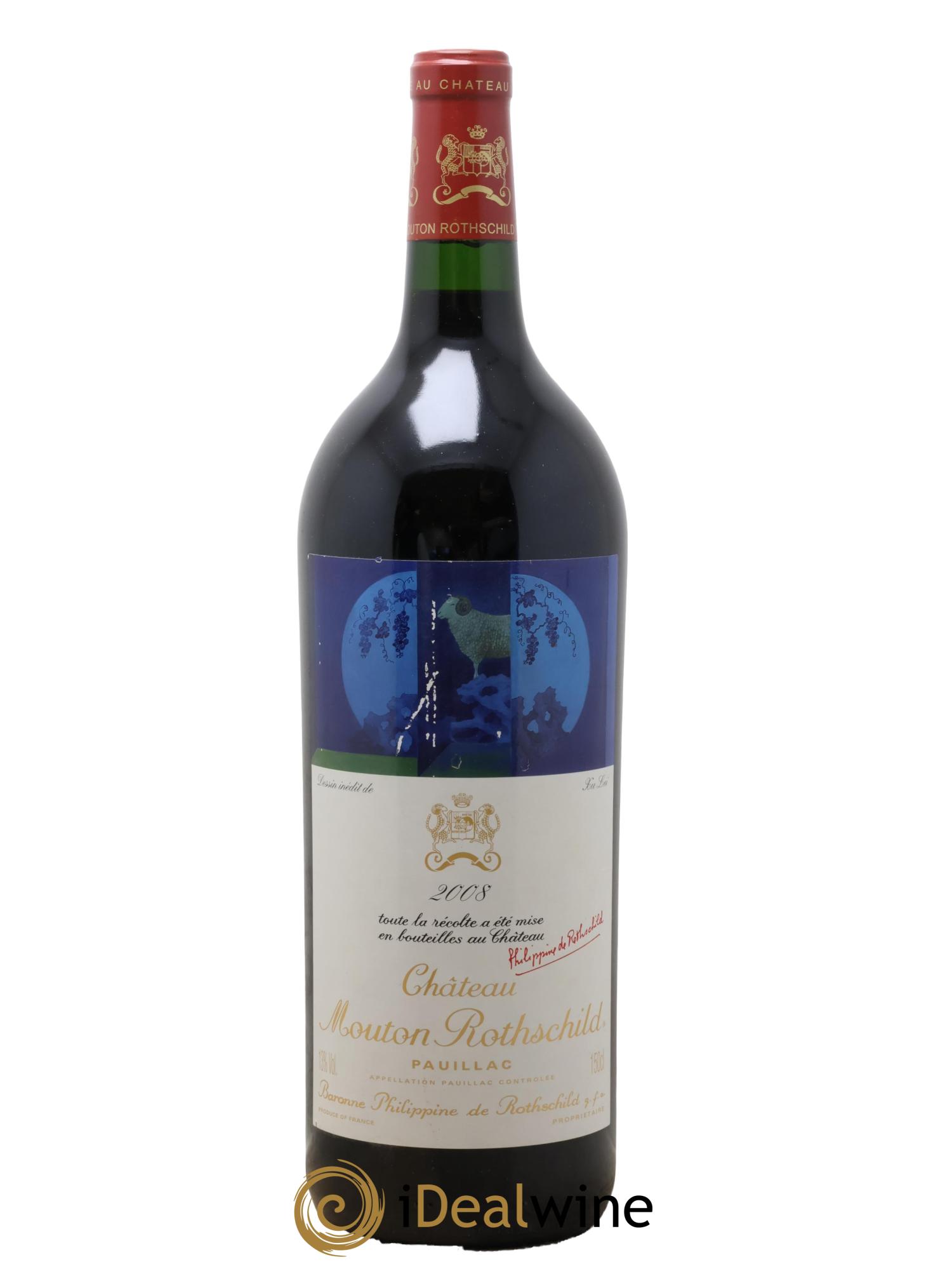 Château Mouton Rothschild 1er Grand Cru Classé 2008 - Lot de 1 magnum - 0