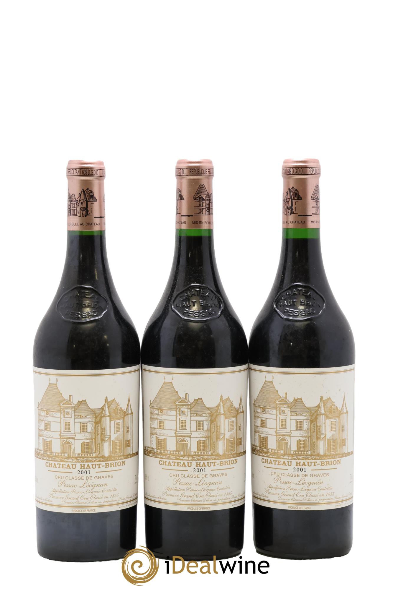Château Haut Brion 1er Grand Cru Classé 2001 - Lot de 12 bouteilles - 2