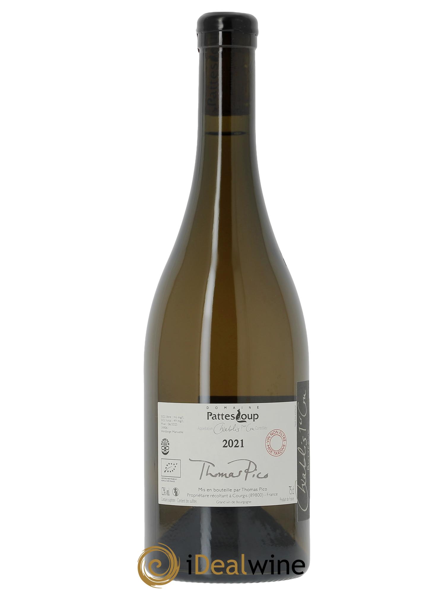 Chablis 1er Cru Butteaux Pattes Loup (Domaine) 2021 - Lot de 1 bouteille - 1