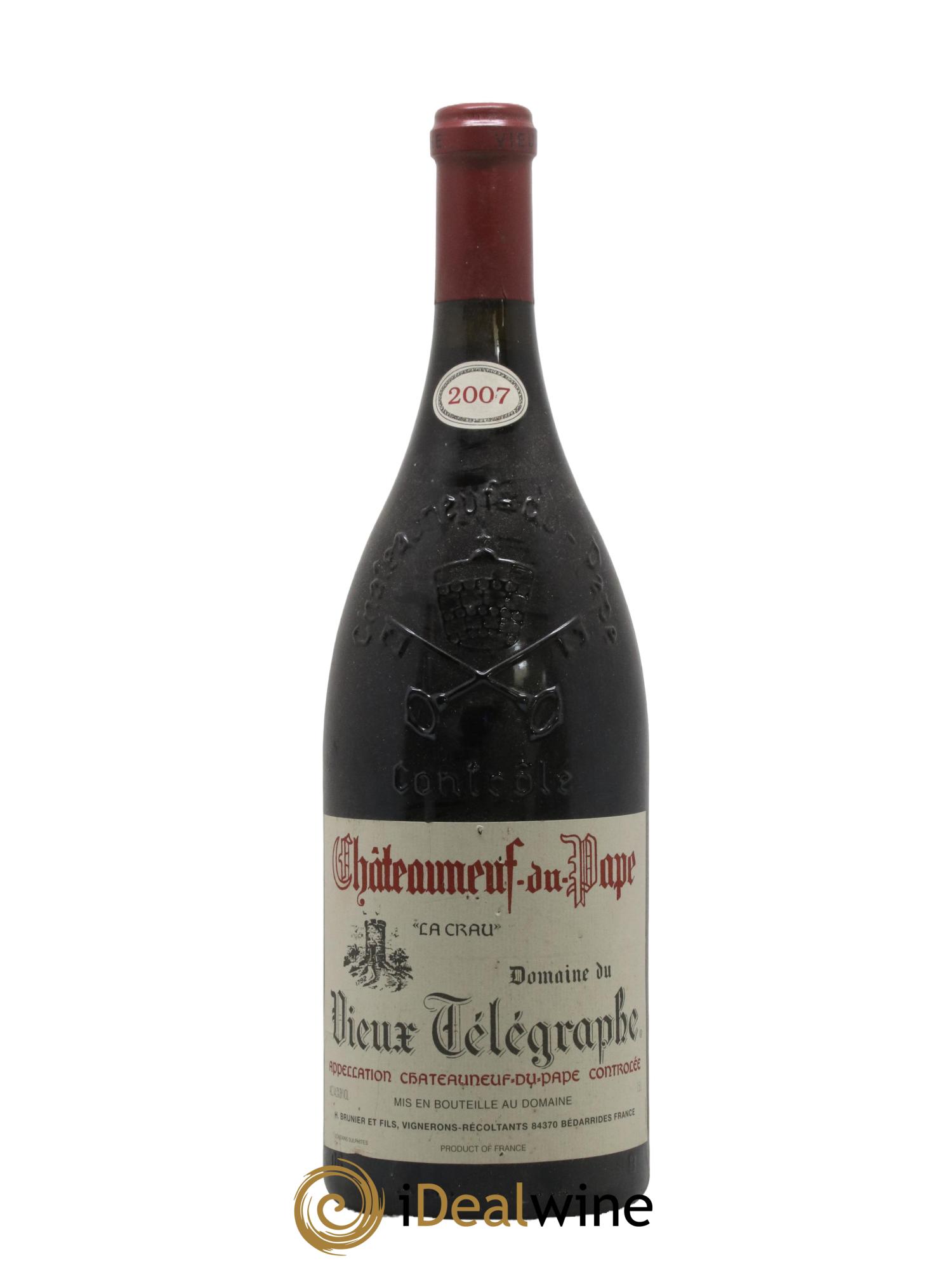 Châteauneuf-du-Pape Vieux Télégraphe (Domaine du) Vignobles Brunier 2007 - Lot de 1 magnum - 0