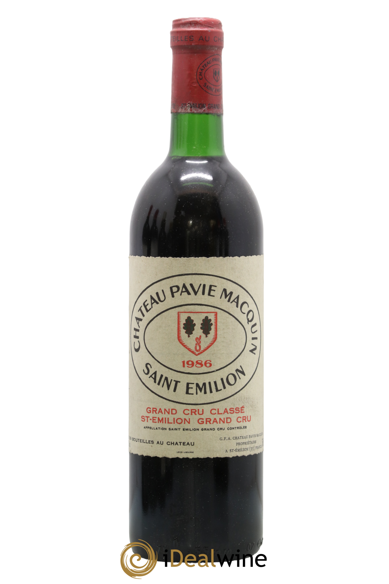 Château Pavie Macquin 1er Grand Cru Classé B 1986 - Lot de 1 bouteille - 0