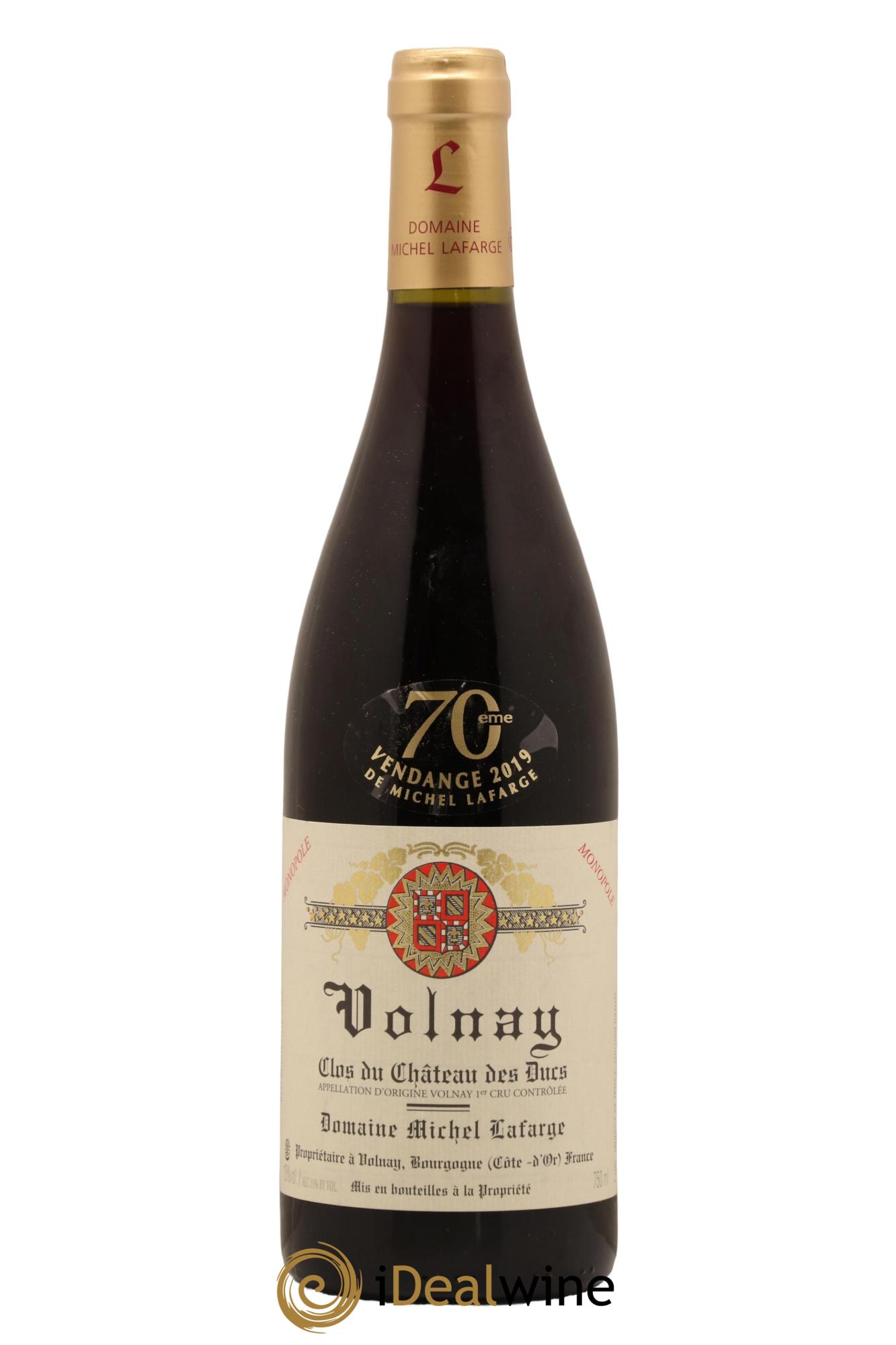 Volnay 1er Cru Clos du Château des Ducs Lafarge (Domaine) 2019 - Lot de 1 bouteille - 0